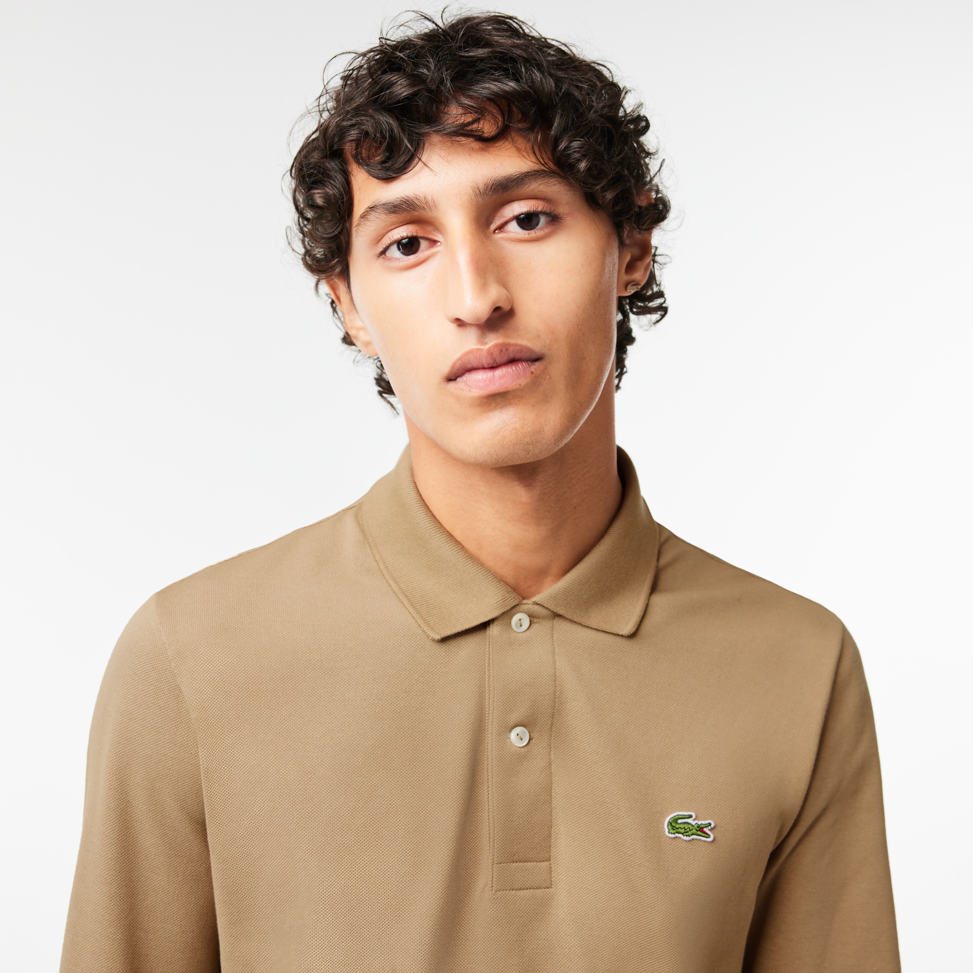 Lacoste Erkek Classic Fit Uzun Kollu L.12.12 Kahverengi Polo