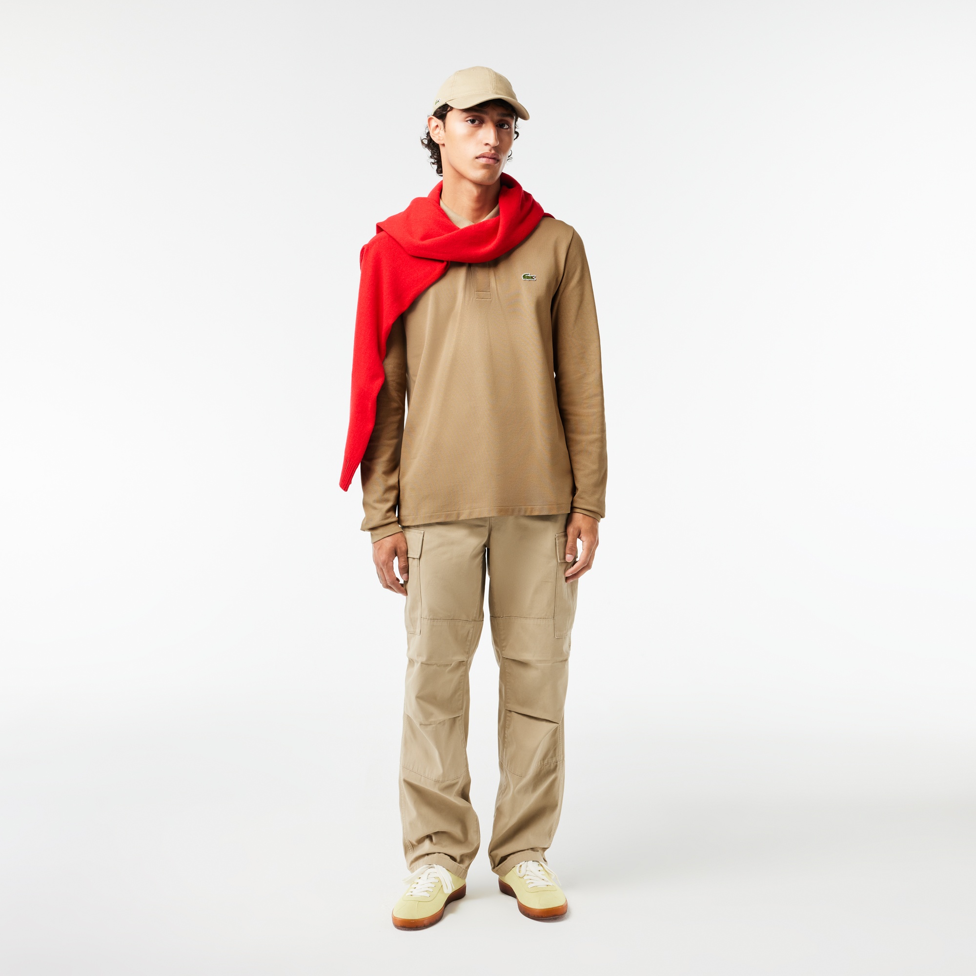 Lacoste Erkek Classic Fit Uzun Kollu L.12.12 Kahverengi Polo