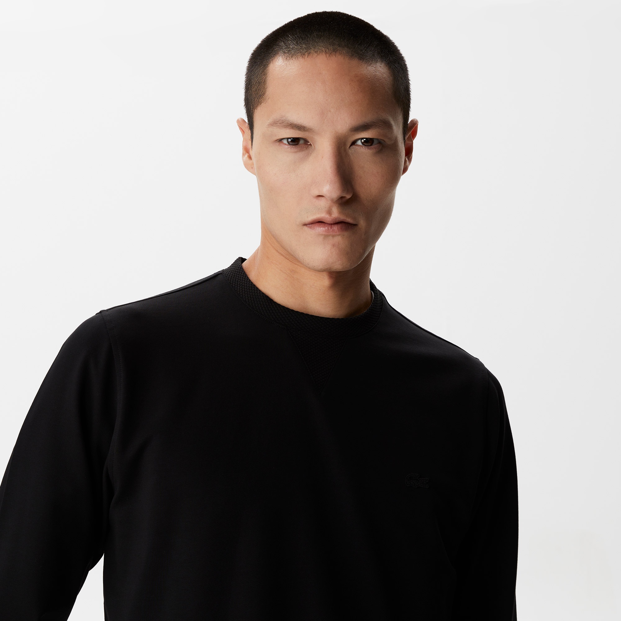 Lacoste Erkek Slim Fit Bisiklet Yaka Siyah Sweatshirt