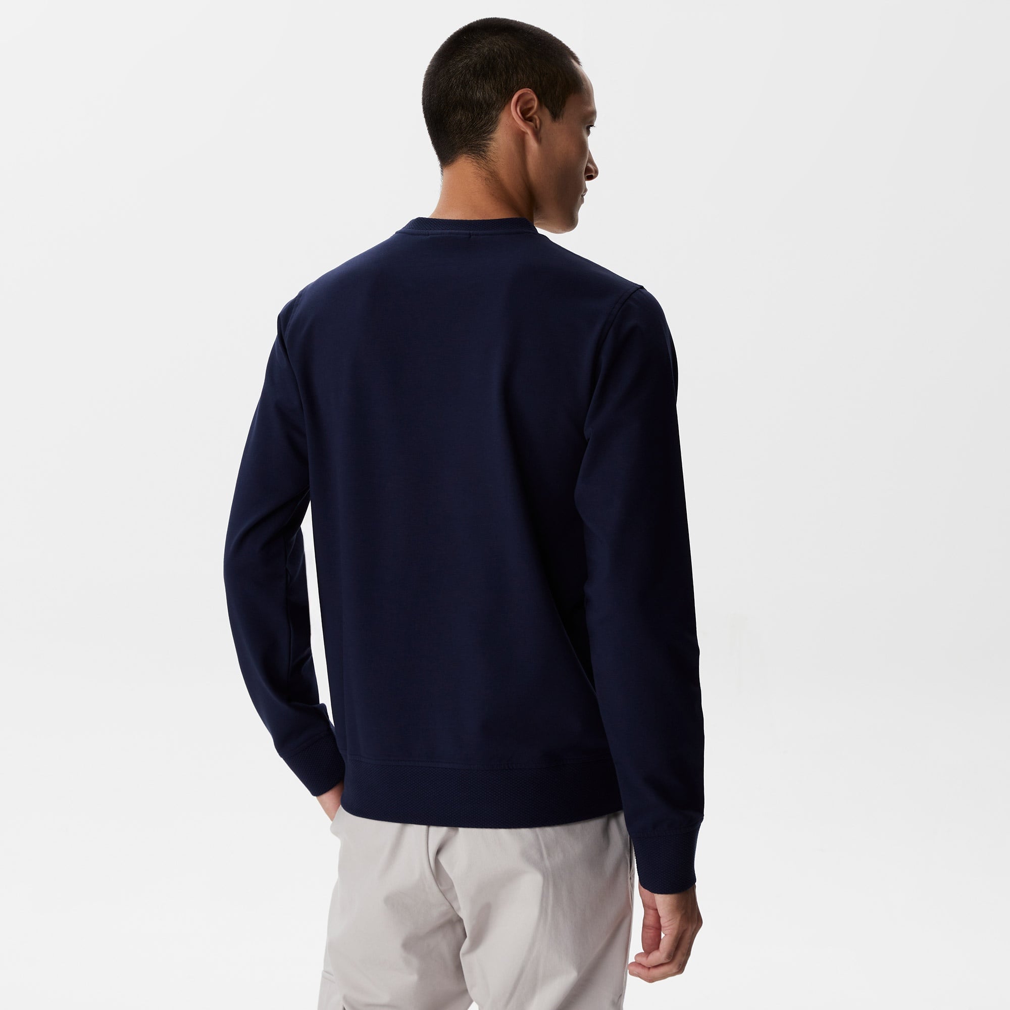 Lacoste Erkek Slim Fit Bisiklet Yaka Lacivert Sweatshirt