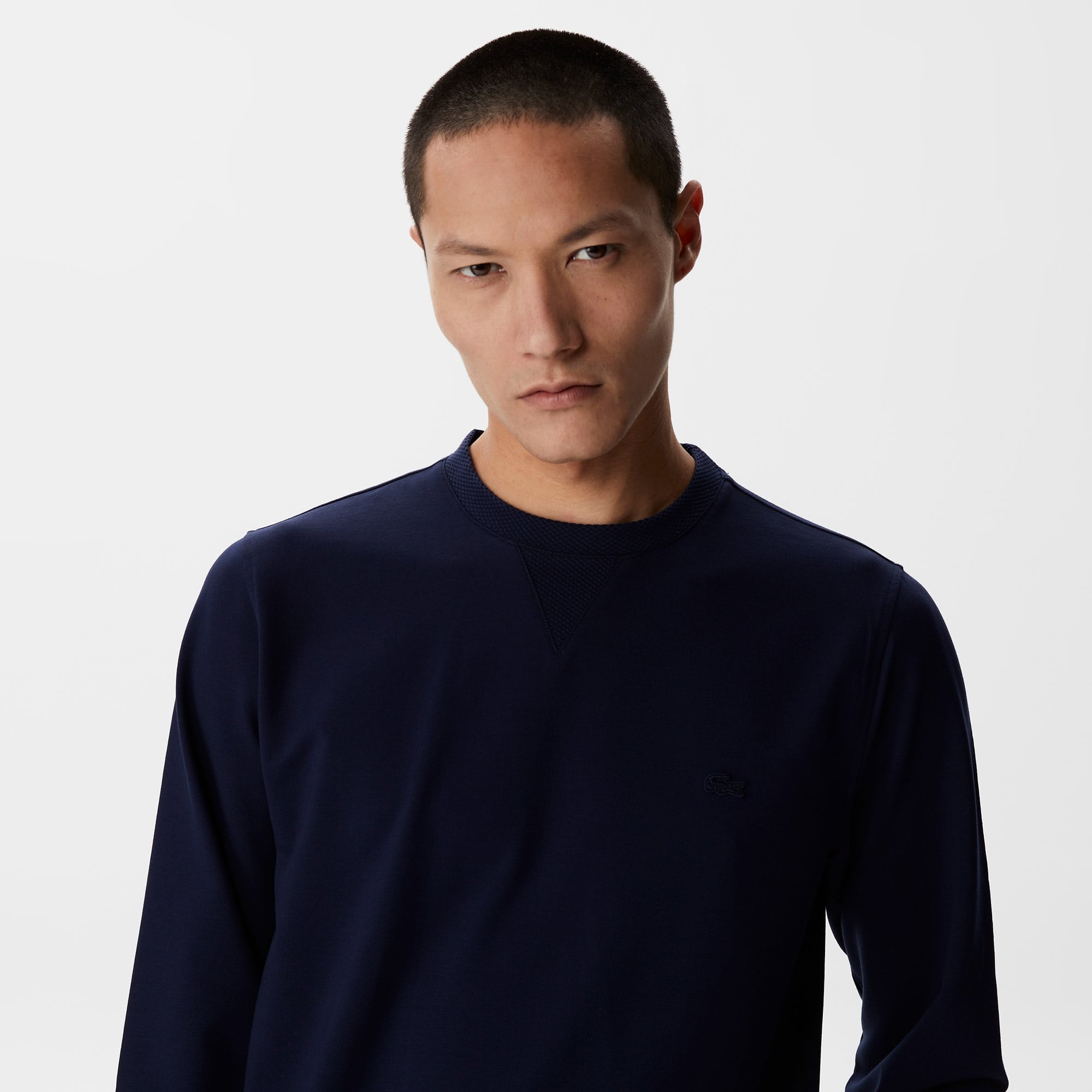 Lacoste Erkek Slim Fit Bisiklet Yaka Lacivert Sweatshirt