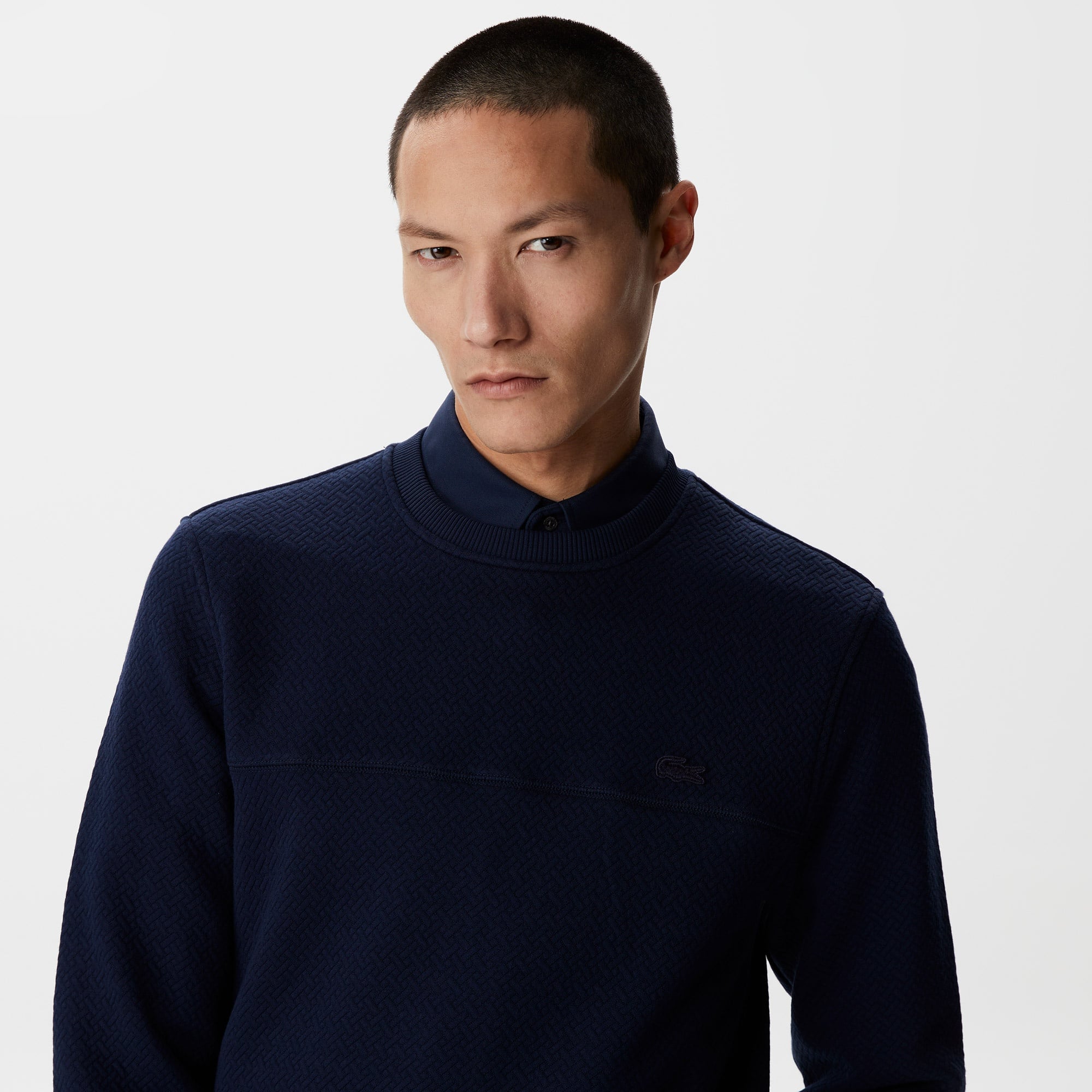 Lacoste Erkek Regular Fit Uzun Kollu Bisiklet Yaka Lacivert T-Shirt