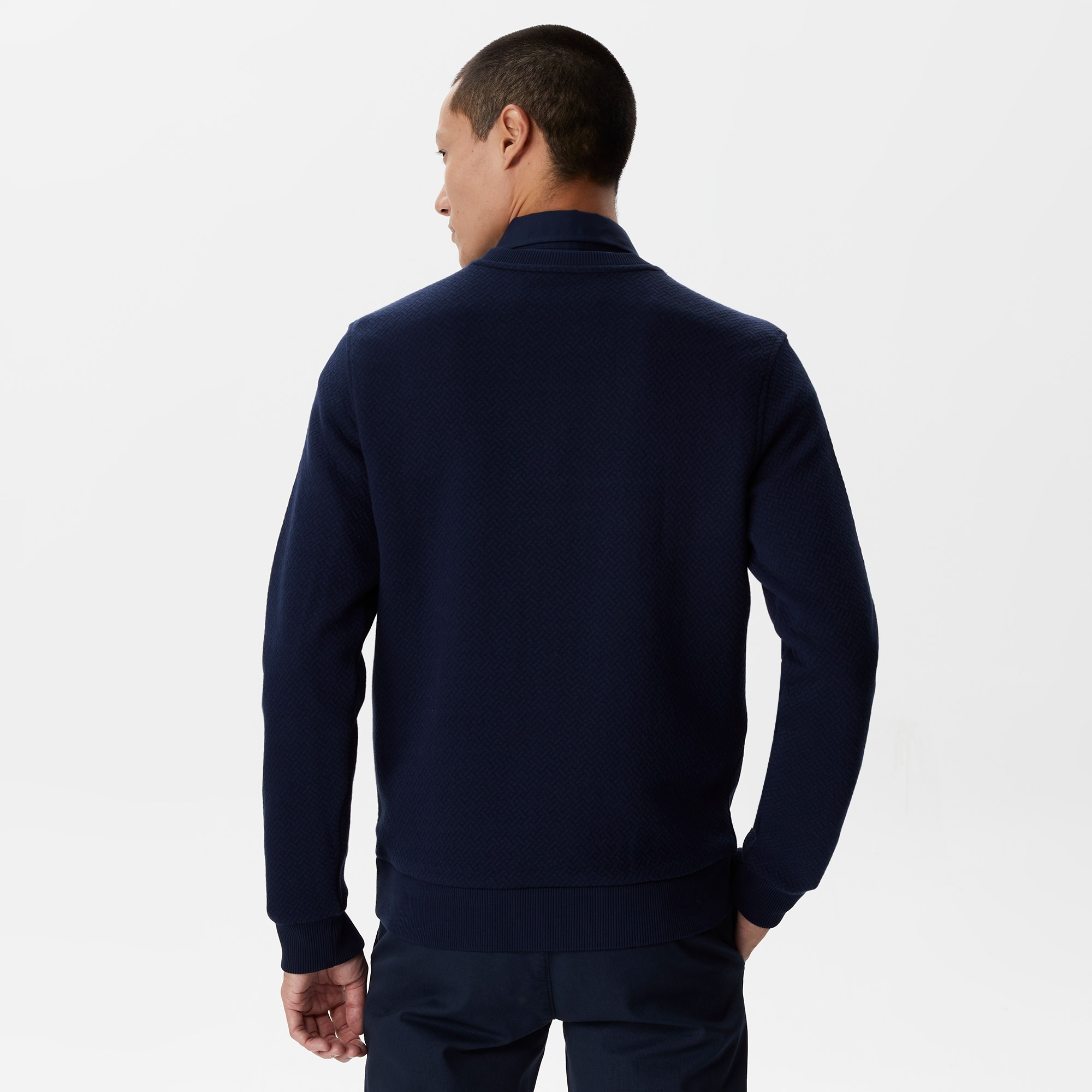 Lacoste Erkek Regular Fit Uzun Kollu Bisiklet Yaka Lacivert T-Shirt