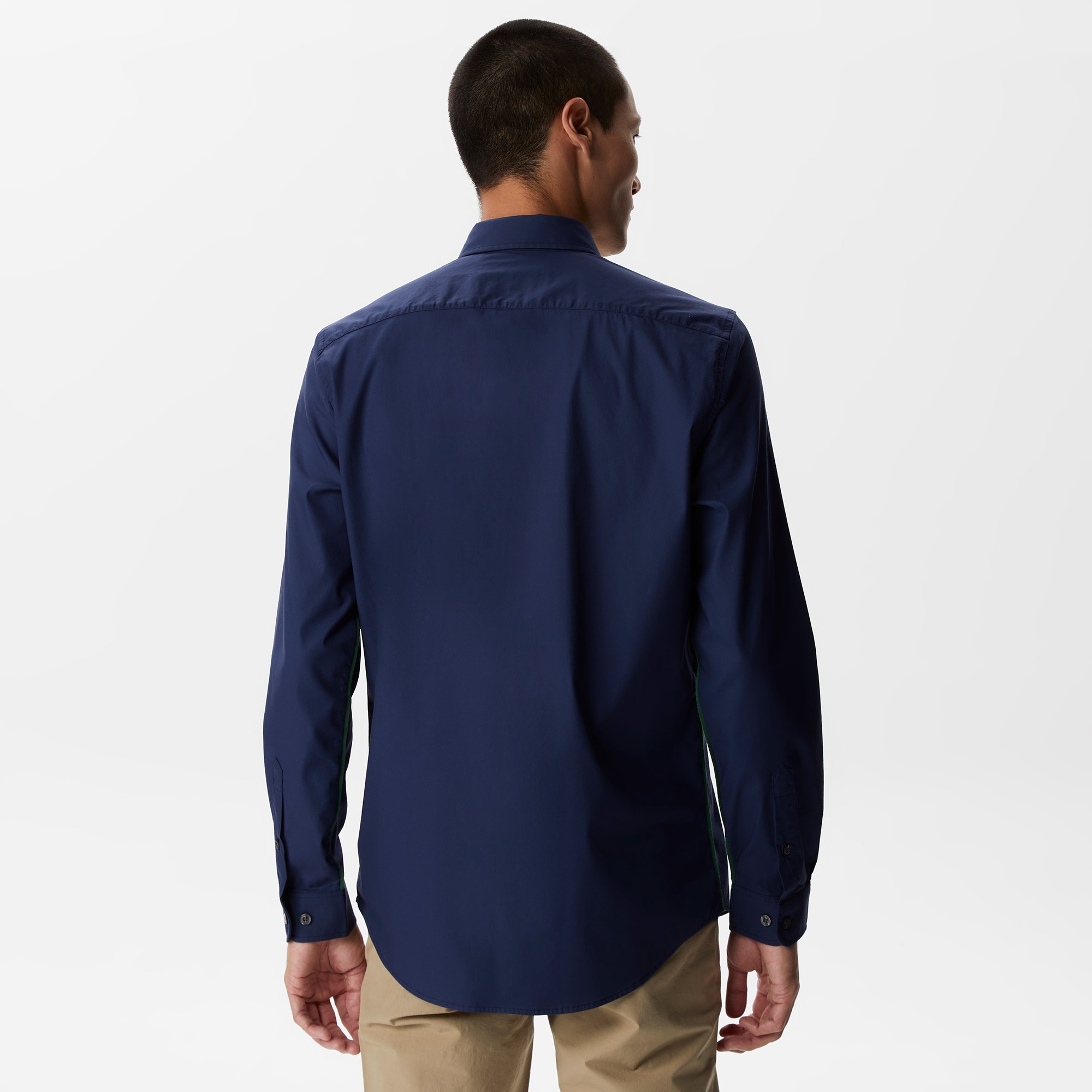 Lacoste Erkek Slim Fit Düğmeli Yaka Lacivert Gömlek