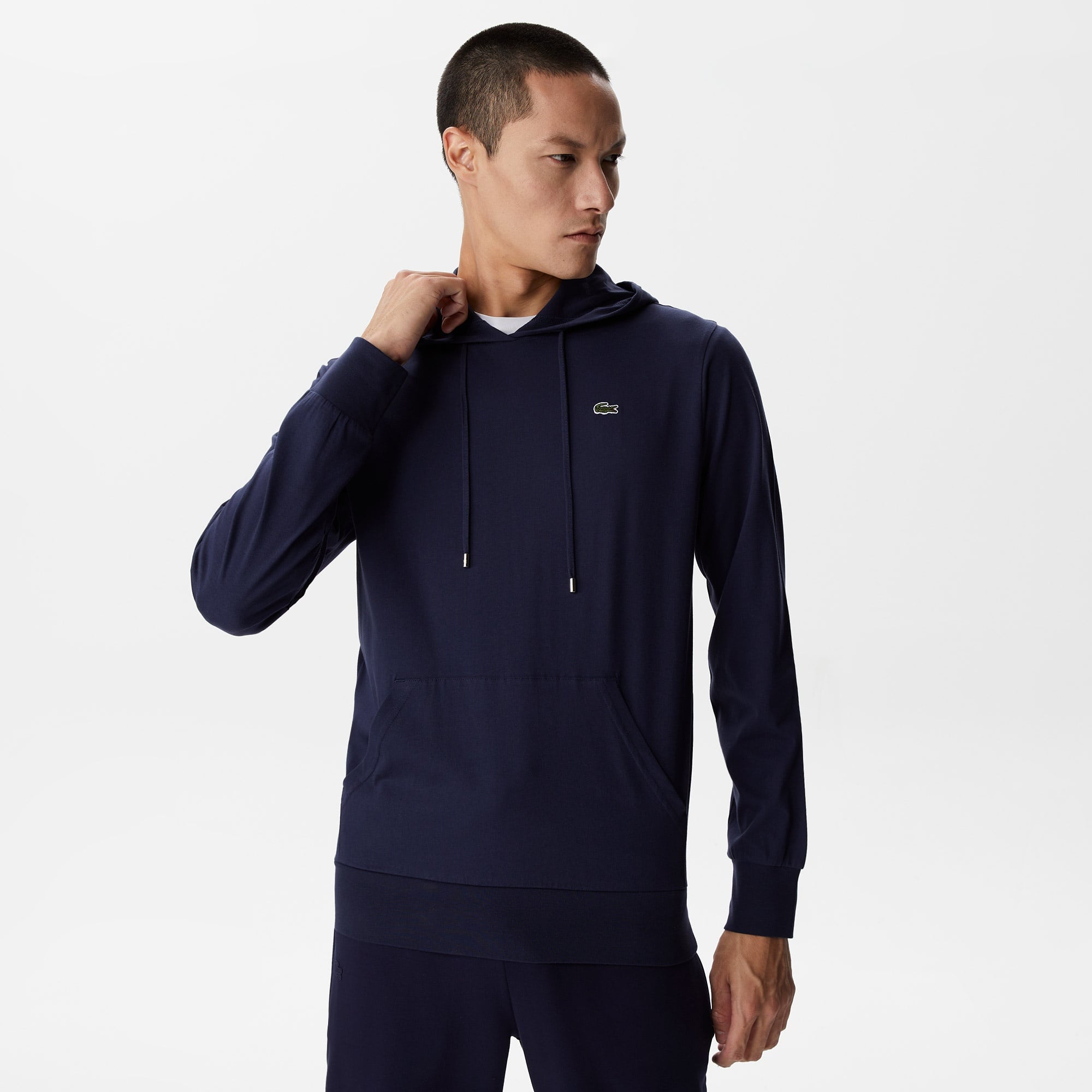 Lacoste Erkek Regular Fit Kapüşonlu Lacivert Sweatshirt