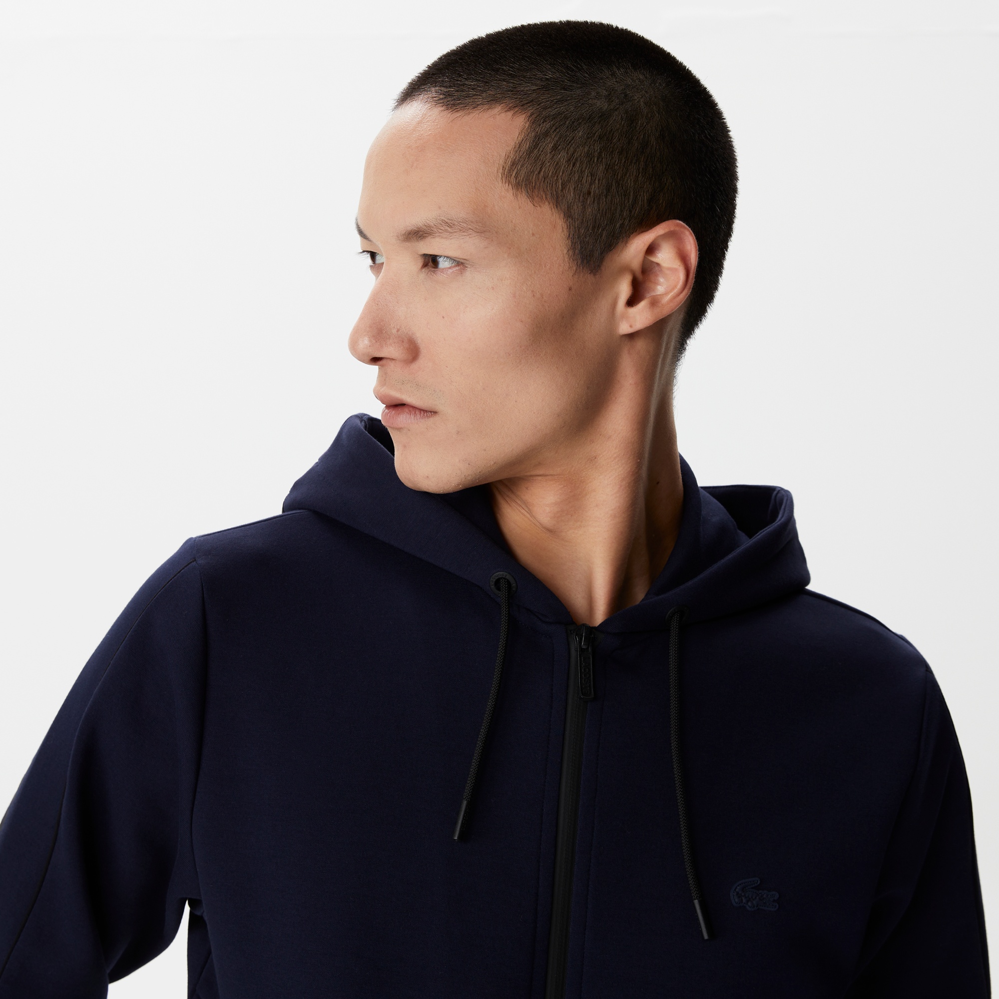 Lacoste Erkek Regular Fit Kapüşonlu Baskılı Lacivert Sweatshirt