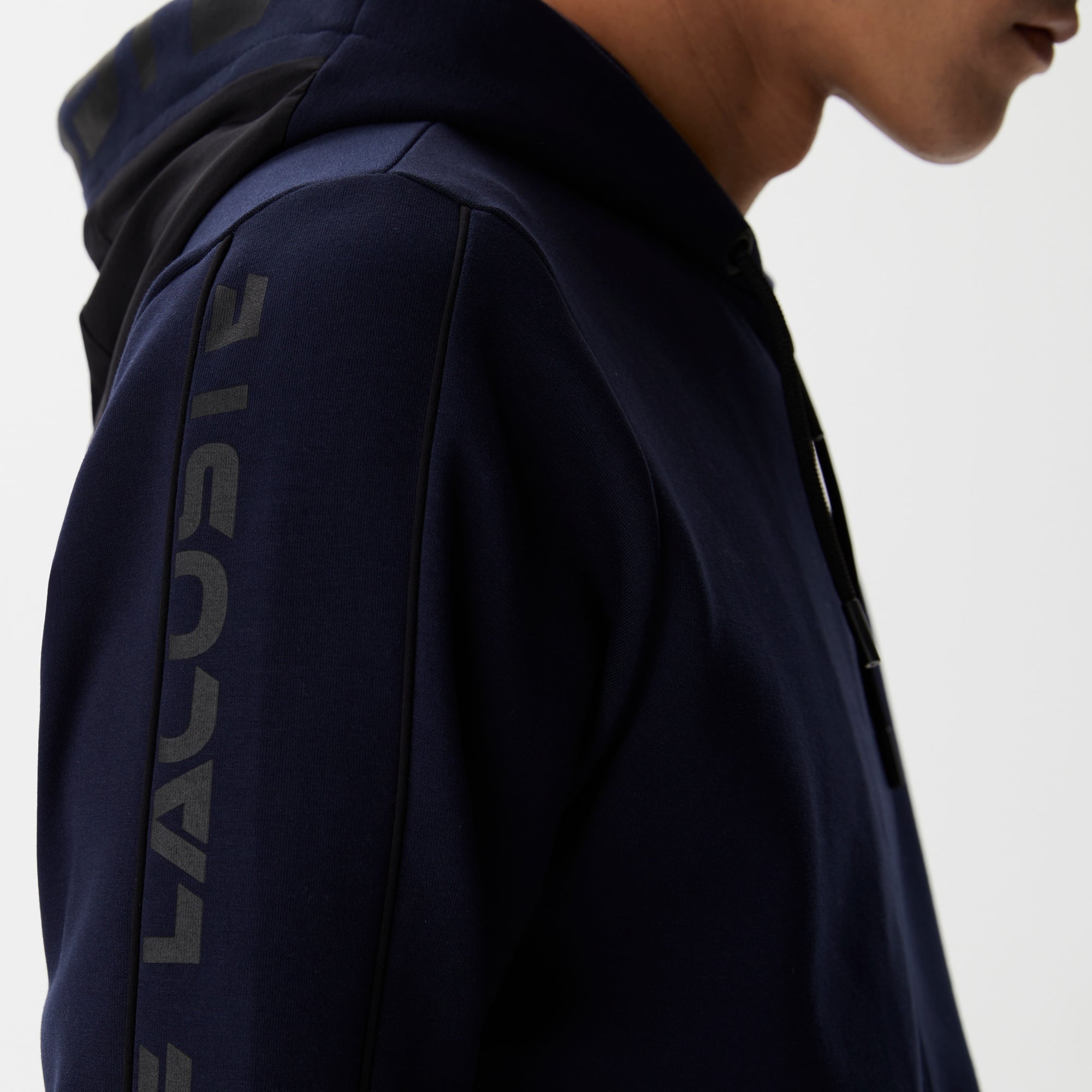 Lacoste Erkek Regular Fit Kapüşonlu Baskılı Lacivert Sweatshirt