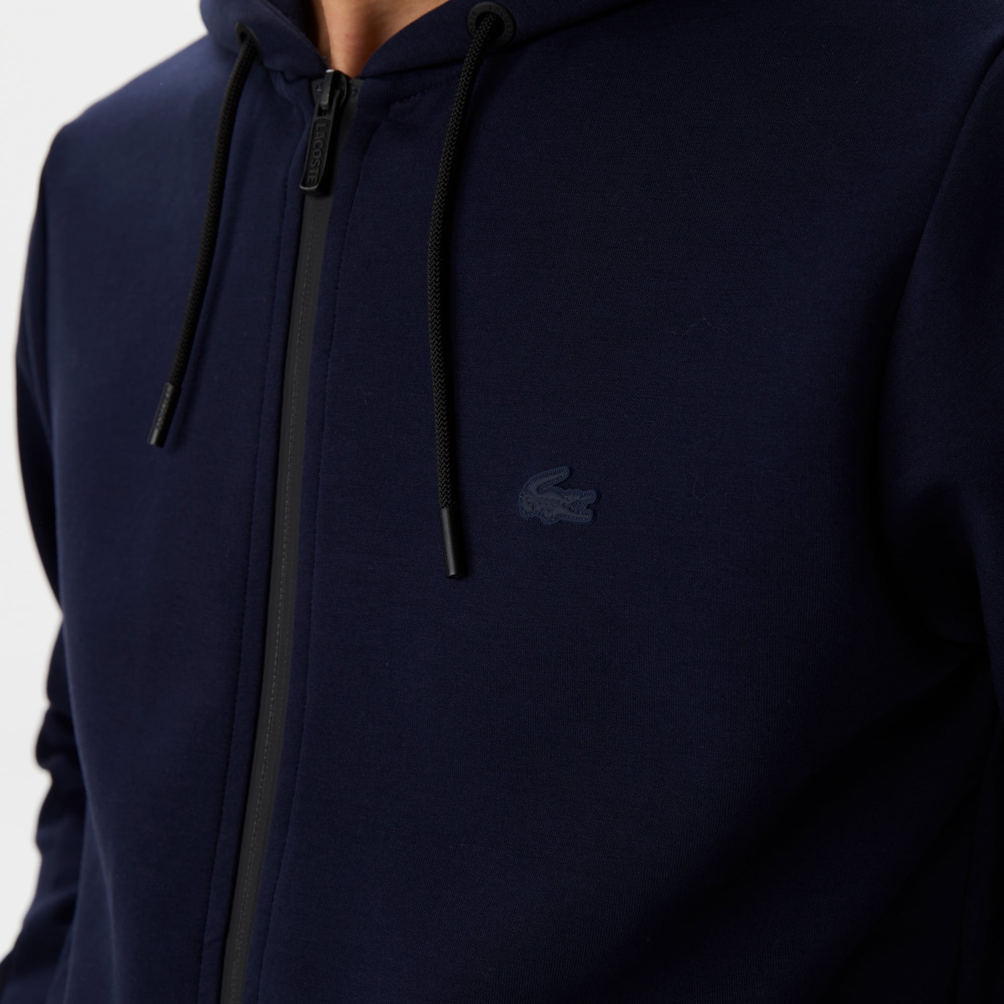 Lacoste Erkek Regular Fit Kapüşonlu Baskılı Lacivert Sweatshirt