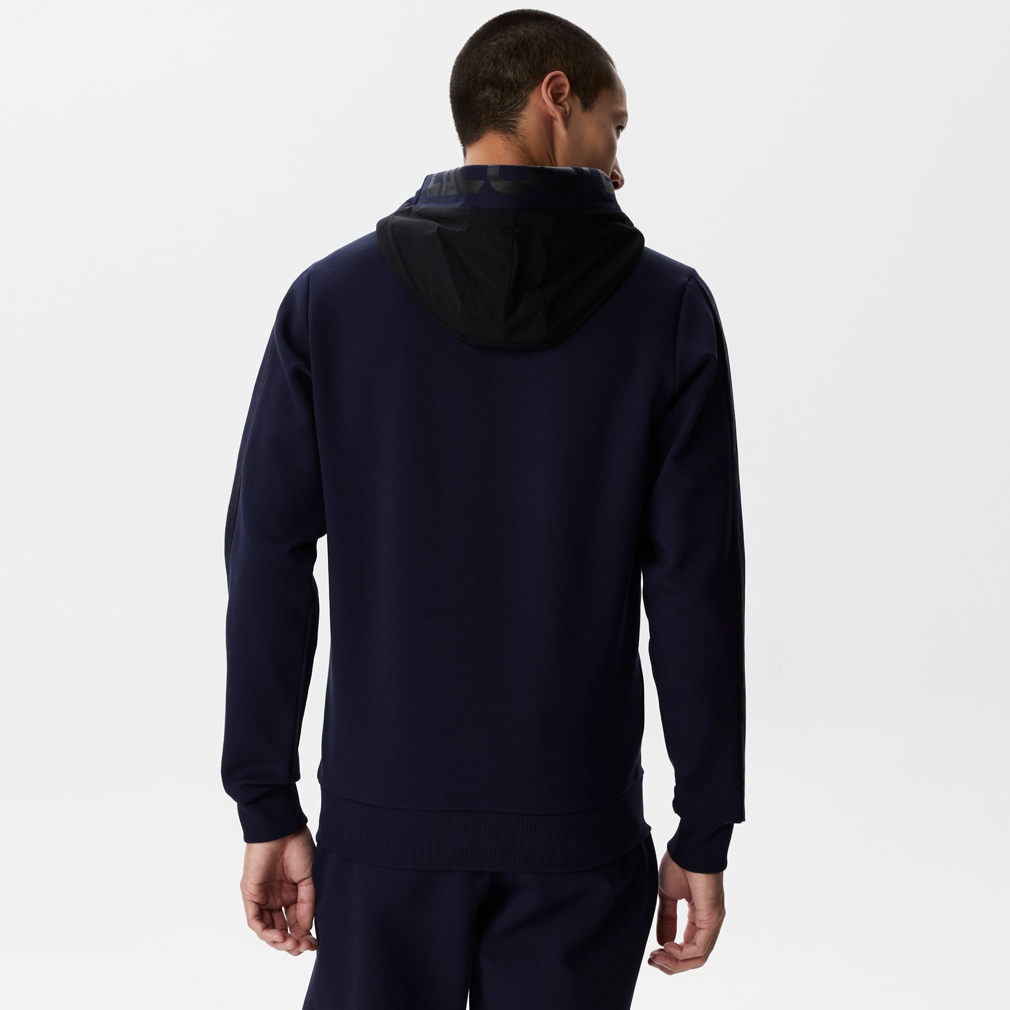 Lacoste Erkek Regular Fit Kapüşonlu Baskılı Lacivert Sweatshirt