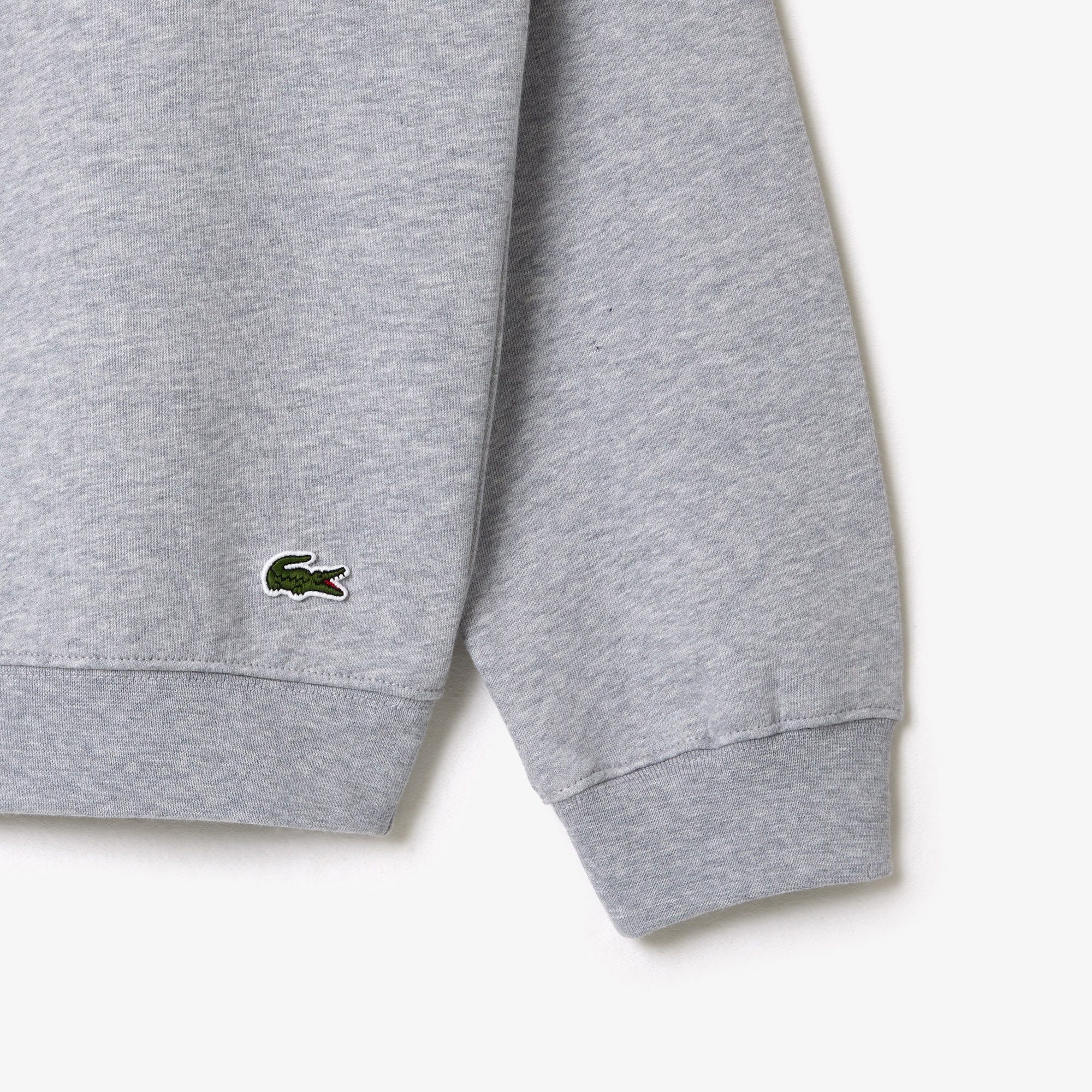 Lacoste Unisex Loose Fit Bisiklet Yaka Baskılı Gri Sweatshirt