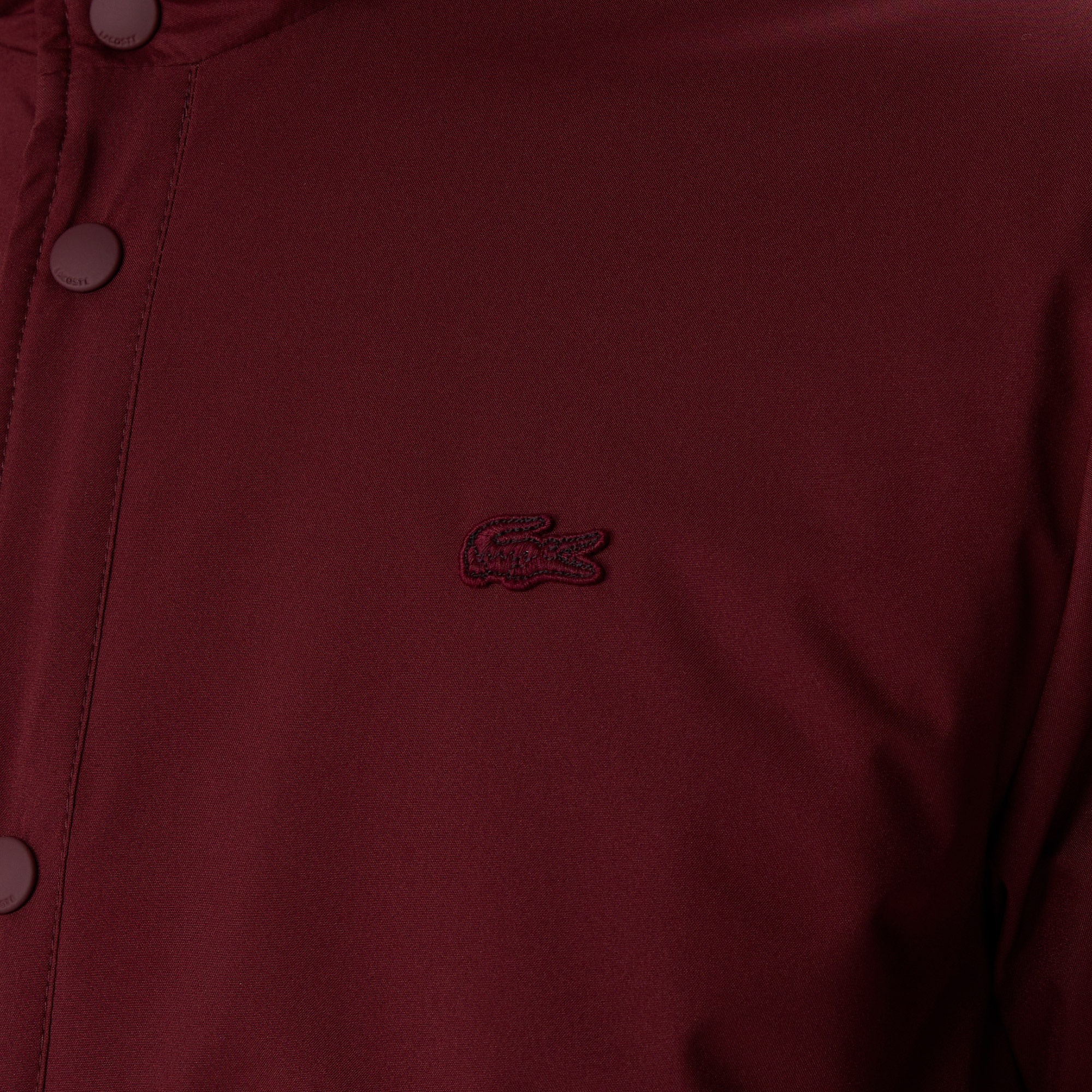 Lacoste Erkek Kapüşonlu Monogram Koyu Gri Mont