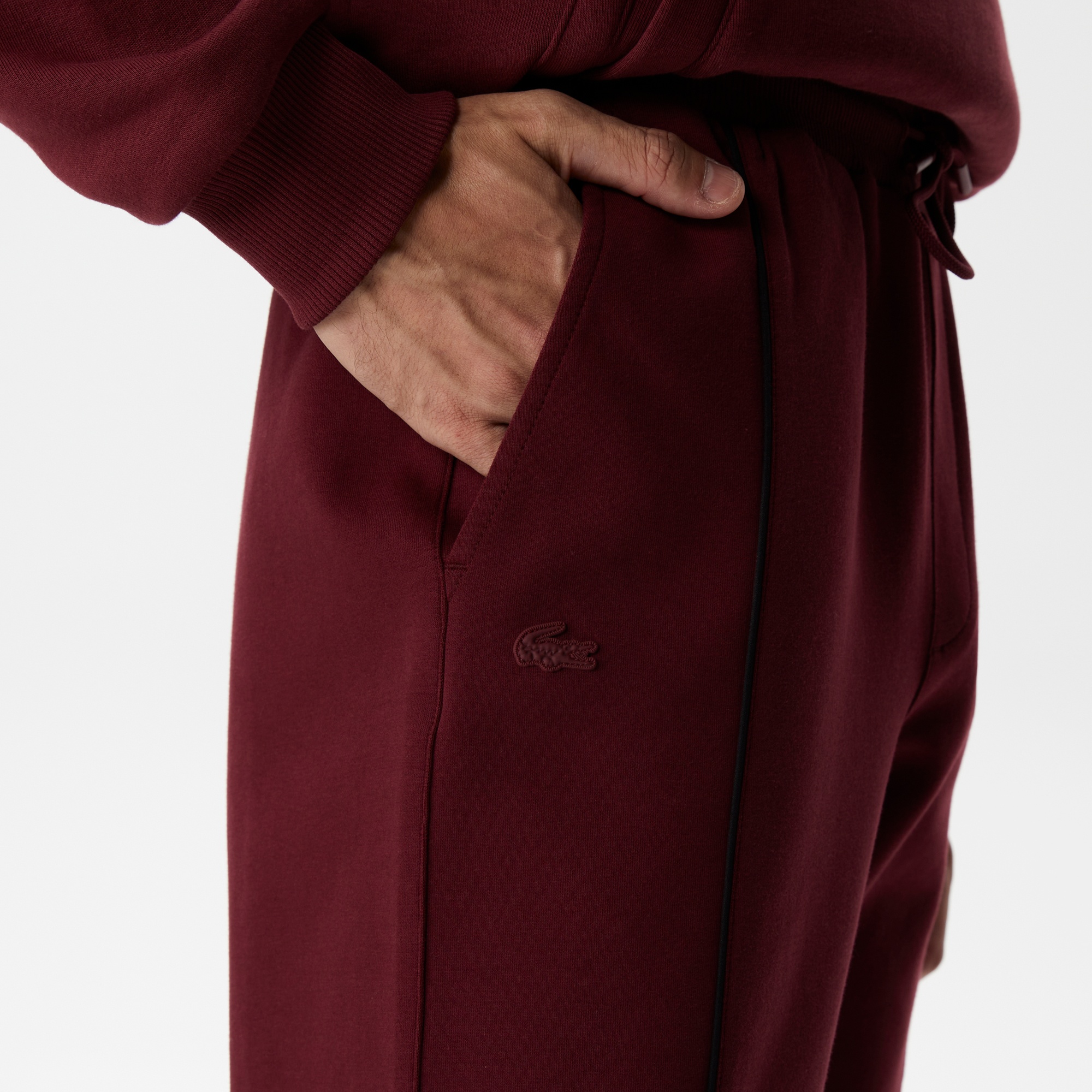 Lacoste Erkek Slim Fit Baskılı Bordo Eşofman Altı