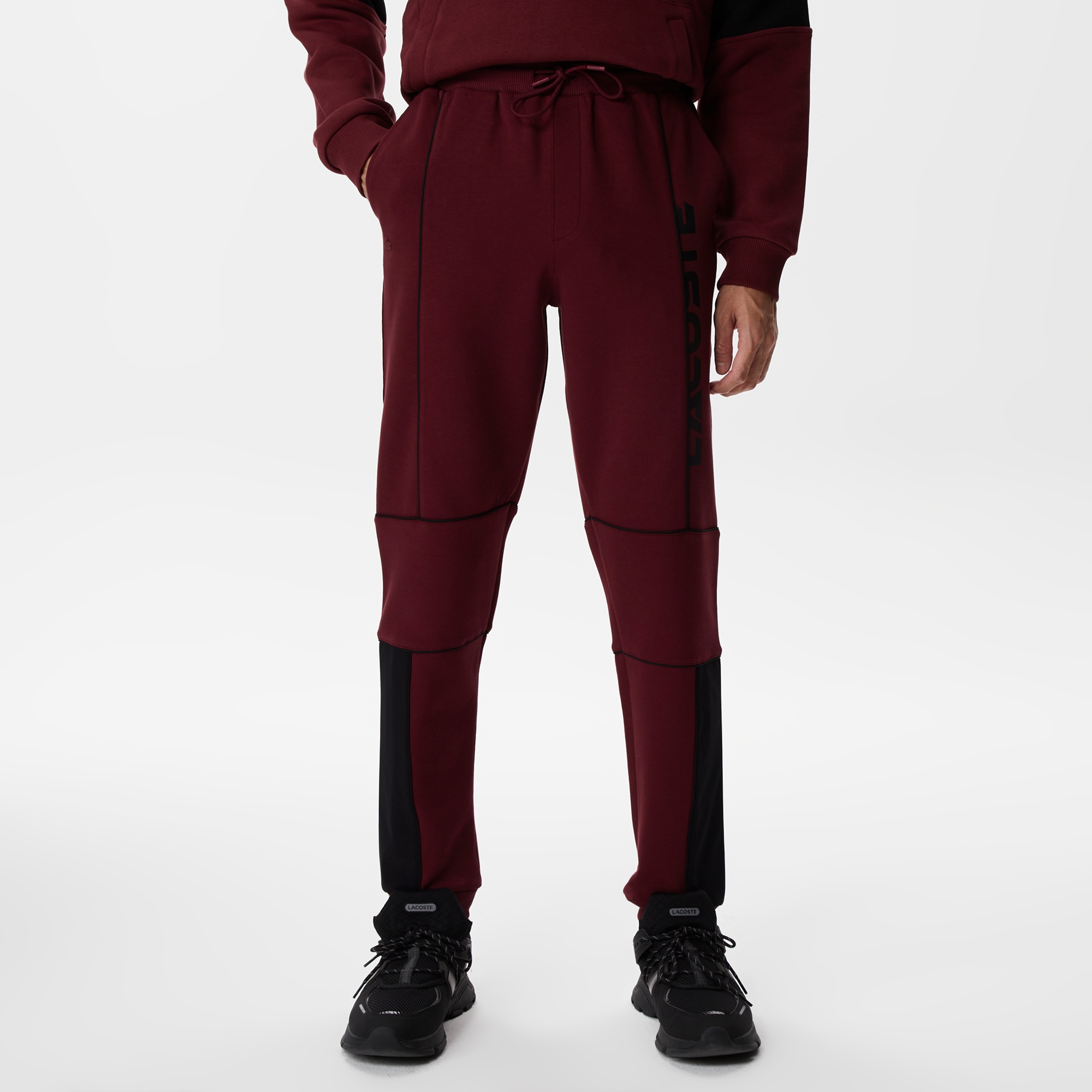 Lacoste Erkek Slim Fit Baskılı Bordo Eşofman Altı