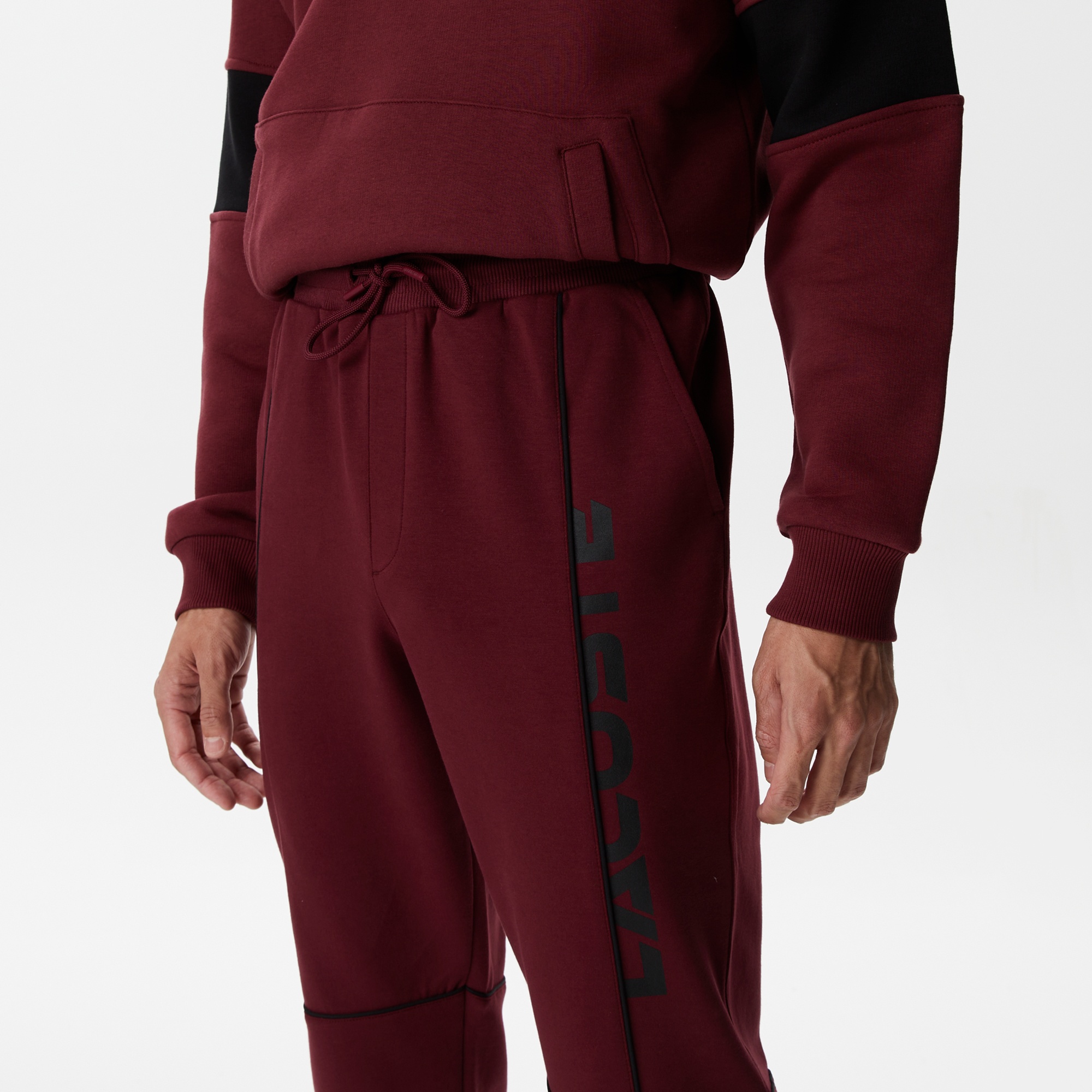 Lacoste Erkek Slim Fit Baskılı Bordo Eşofman Altı