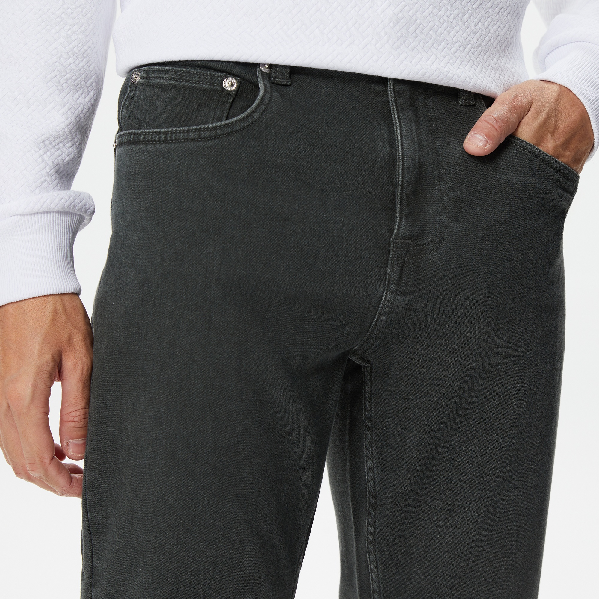 Lacoste Erkek Slim Fit Denim Yeşil Pantolon