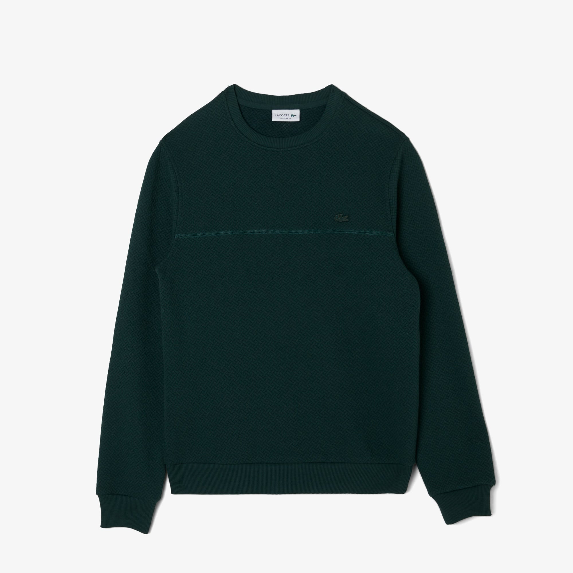 Lacoste Erkek Regular Fit Uzun Kollu Bisiklet Yaka Koyu Yeşil T-Shirt