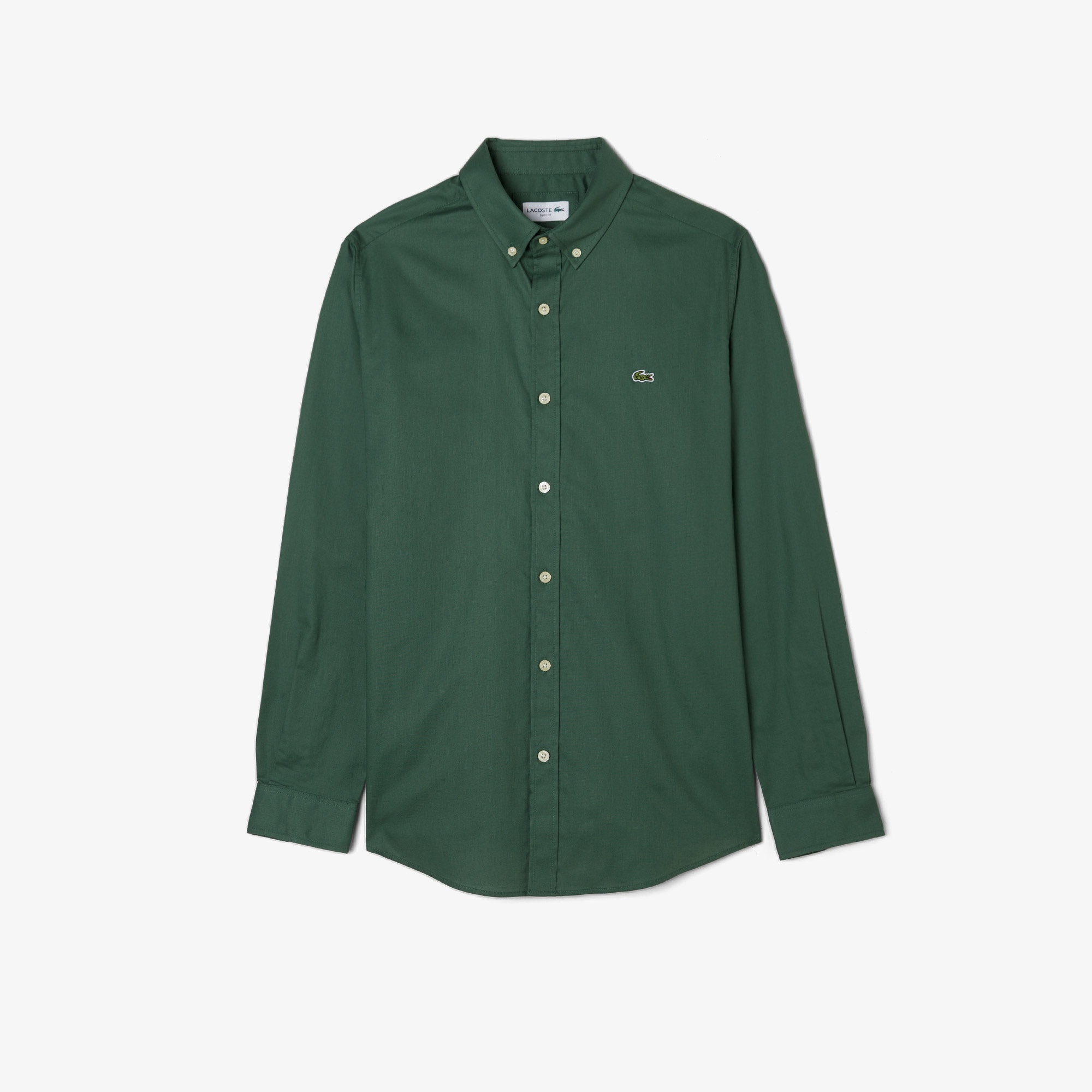 Lacoste Erkek Slim Fit Düğmeli Yaka Haki Gömlek