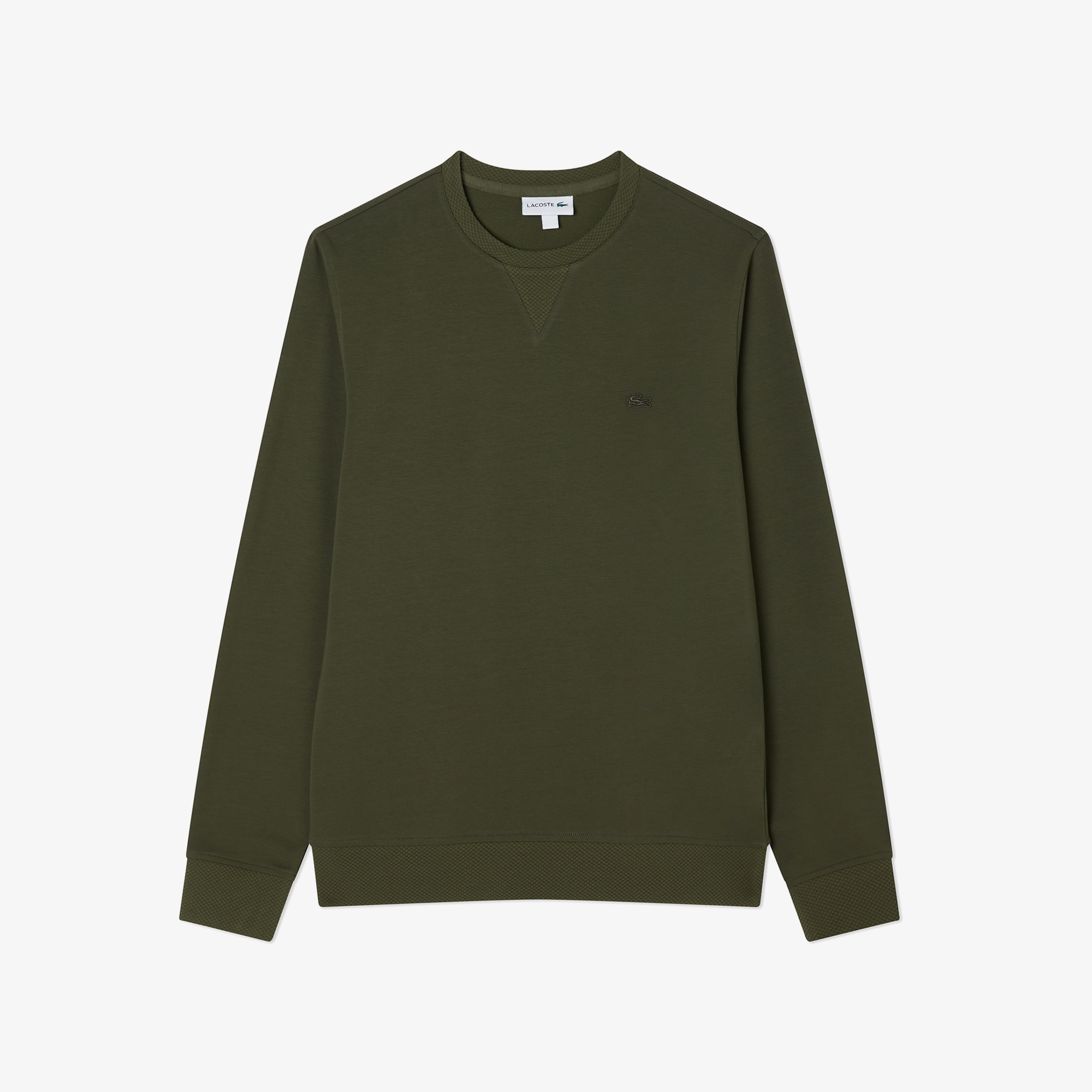Lacoste Erkek Slim Fit Bisiklet Yaka Haki Sweatshirt