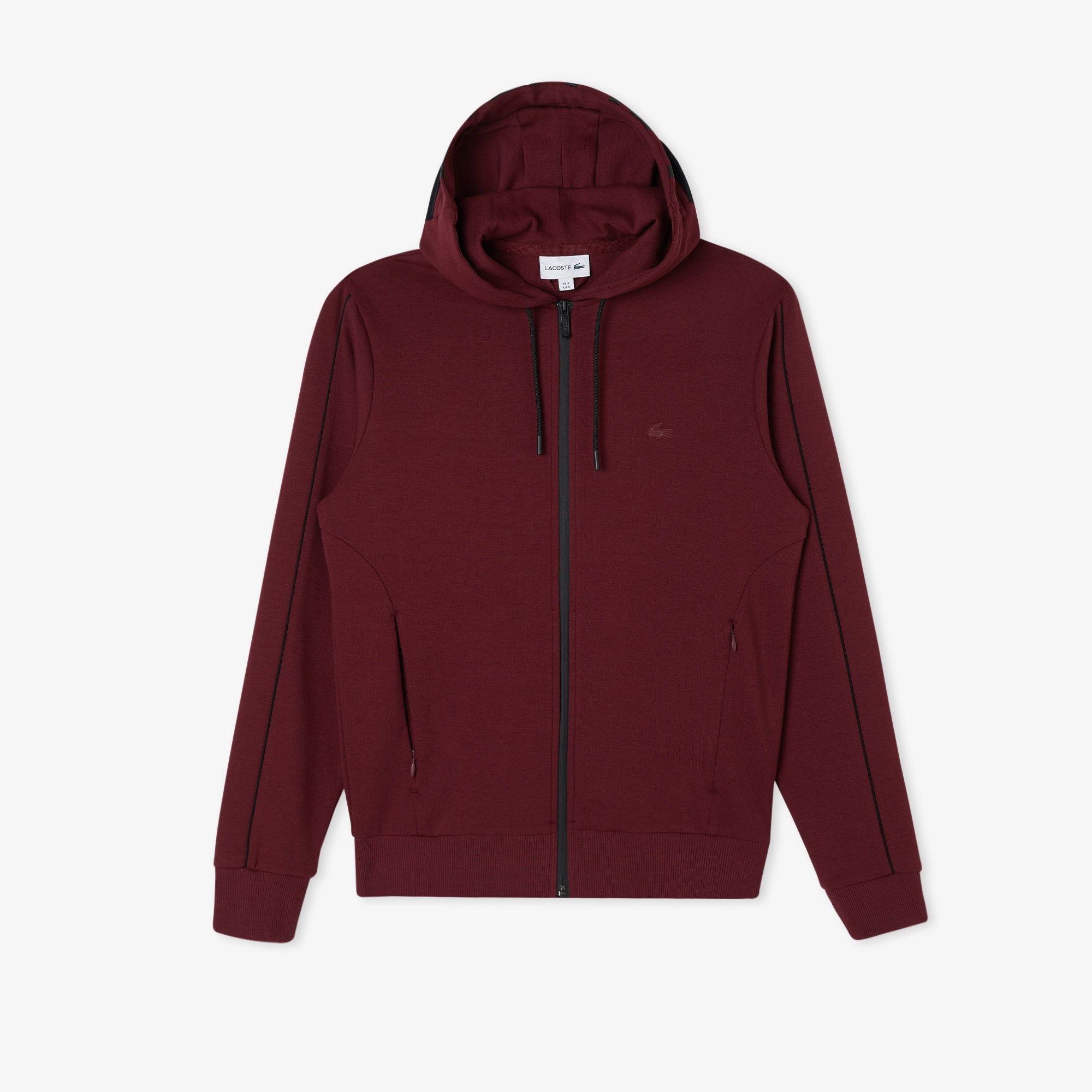 Lacoste Erkek Regular Fit Kapüşonlu Baskılı Bordo Sweatshirt