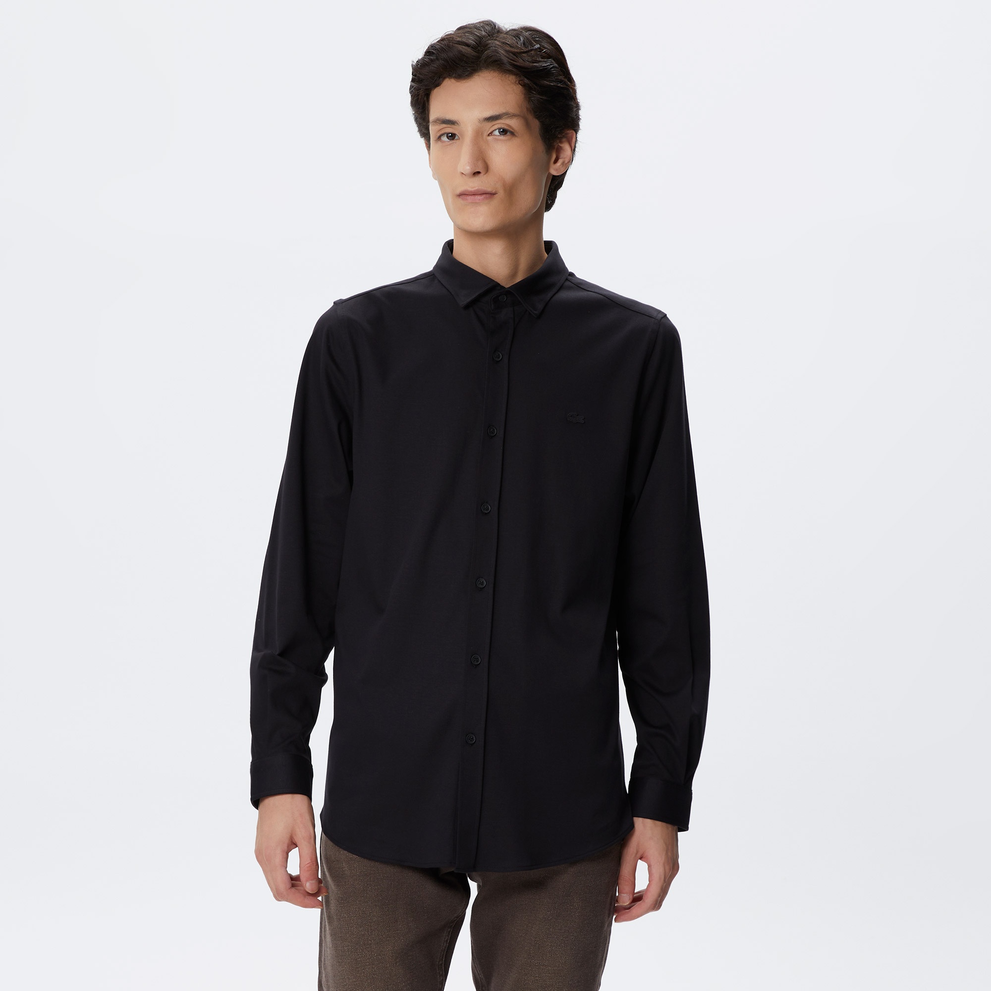 Lacoste Erkek Slim Fit Siyah Gömlek
