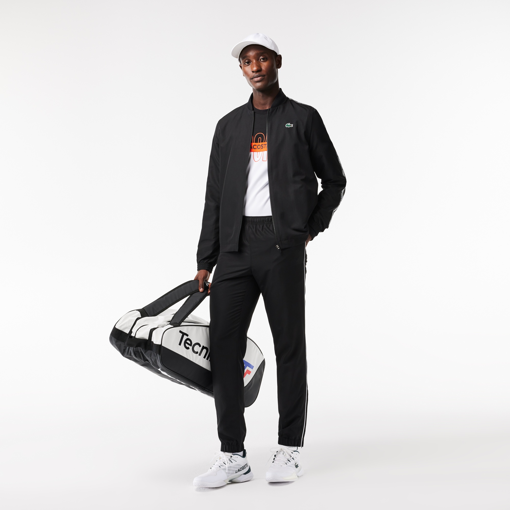 Lacoste SPORT Erkek Regular Fit Uzun Kollu Baskılı Siyah Eşofman Takımı