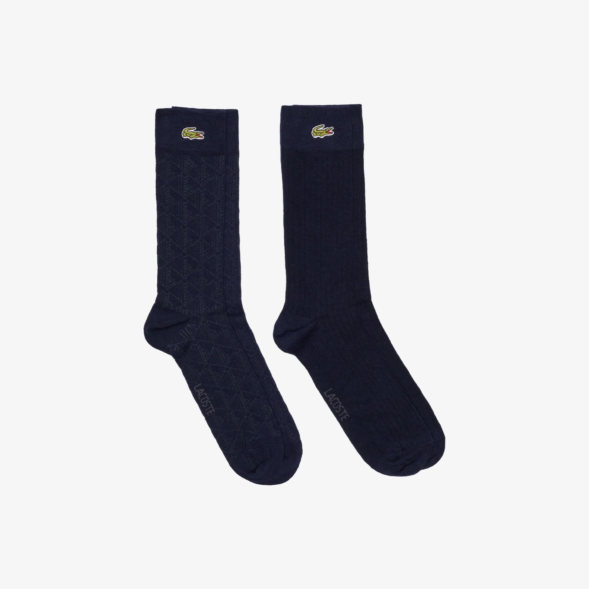 Lacoste Erkek Baskılı 2'li Lacivert Çorap