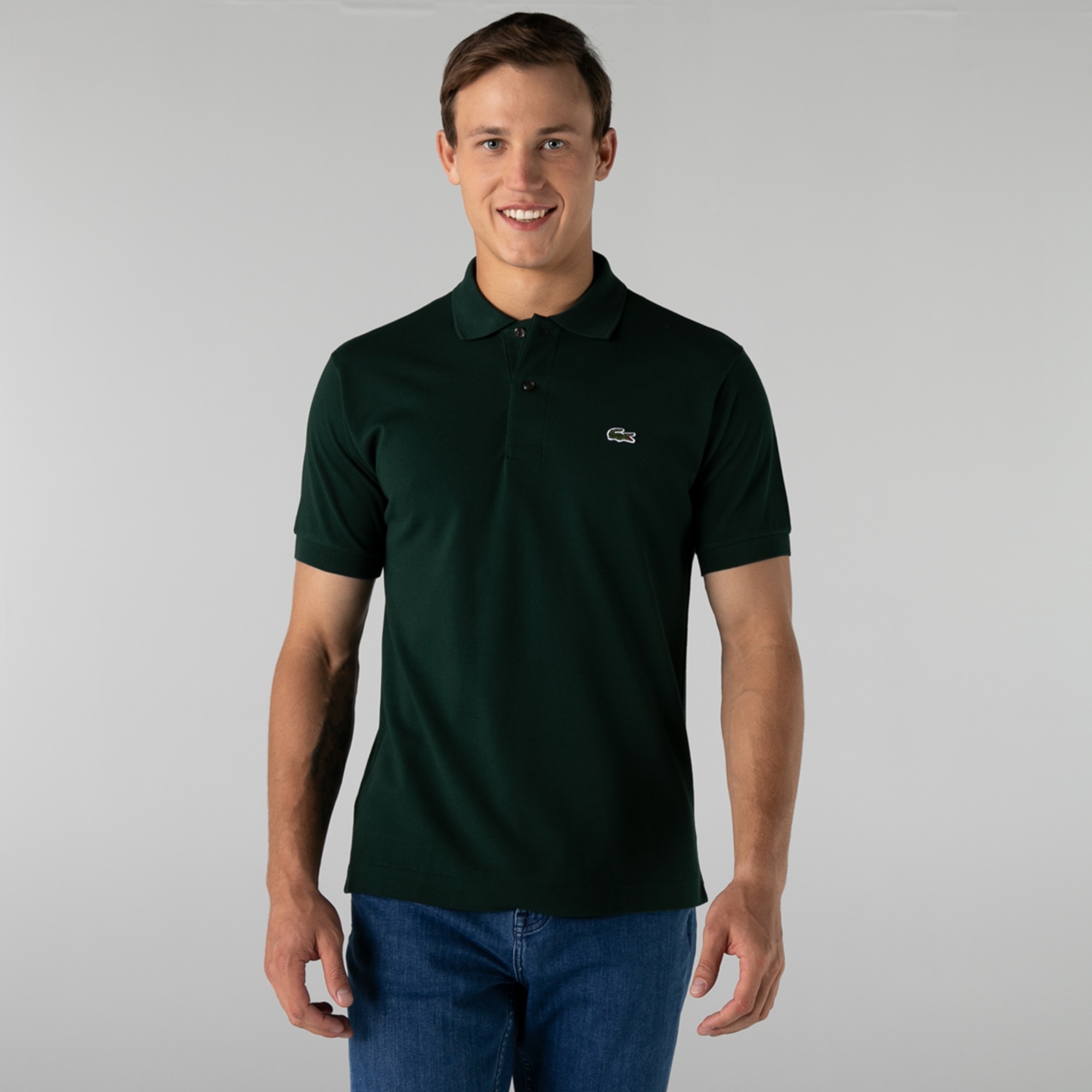 L.12.12 Erkek Classic Fit Polo Yaka Bej Polo