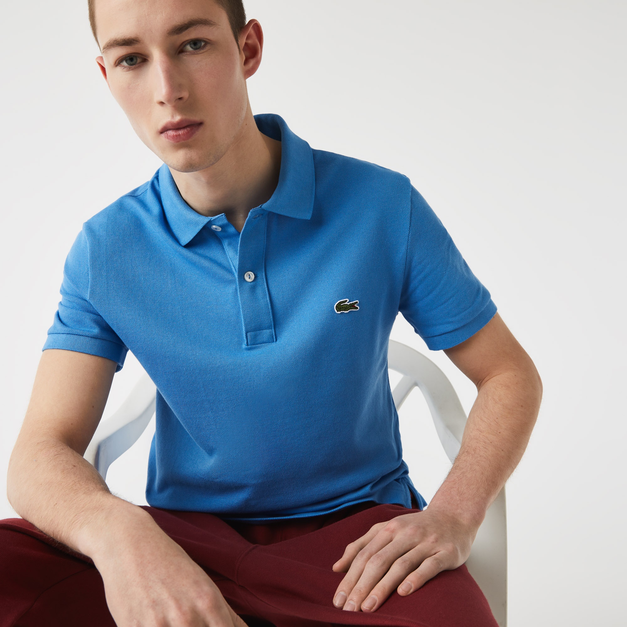 Lacoste Erkek Slim Fit Mavi Polo