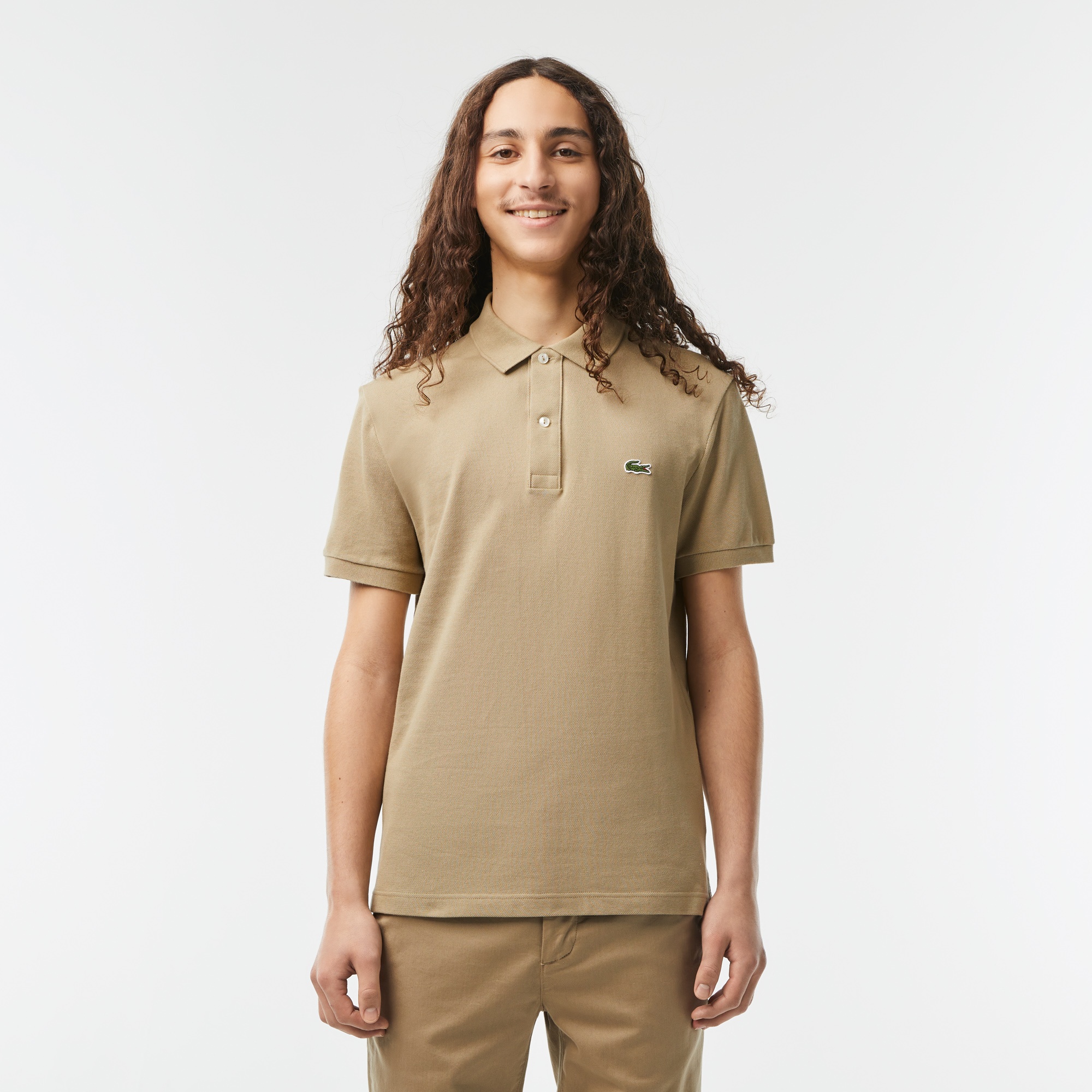 Lacoste L.12.12 Erkek Slim Fit Bej Polo