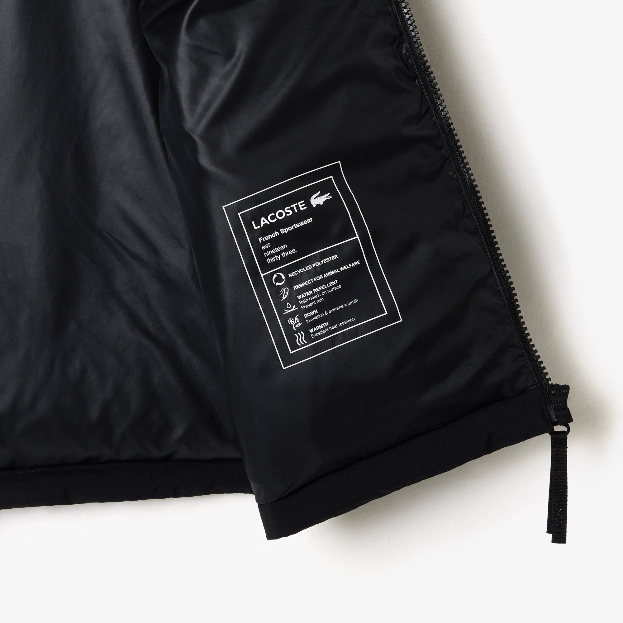 Lacoste Erkek Kapitone Siyah Yelek