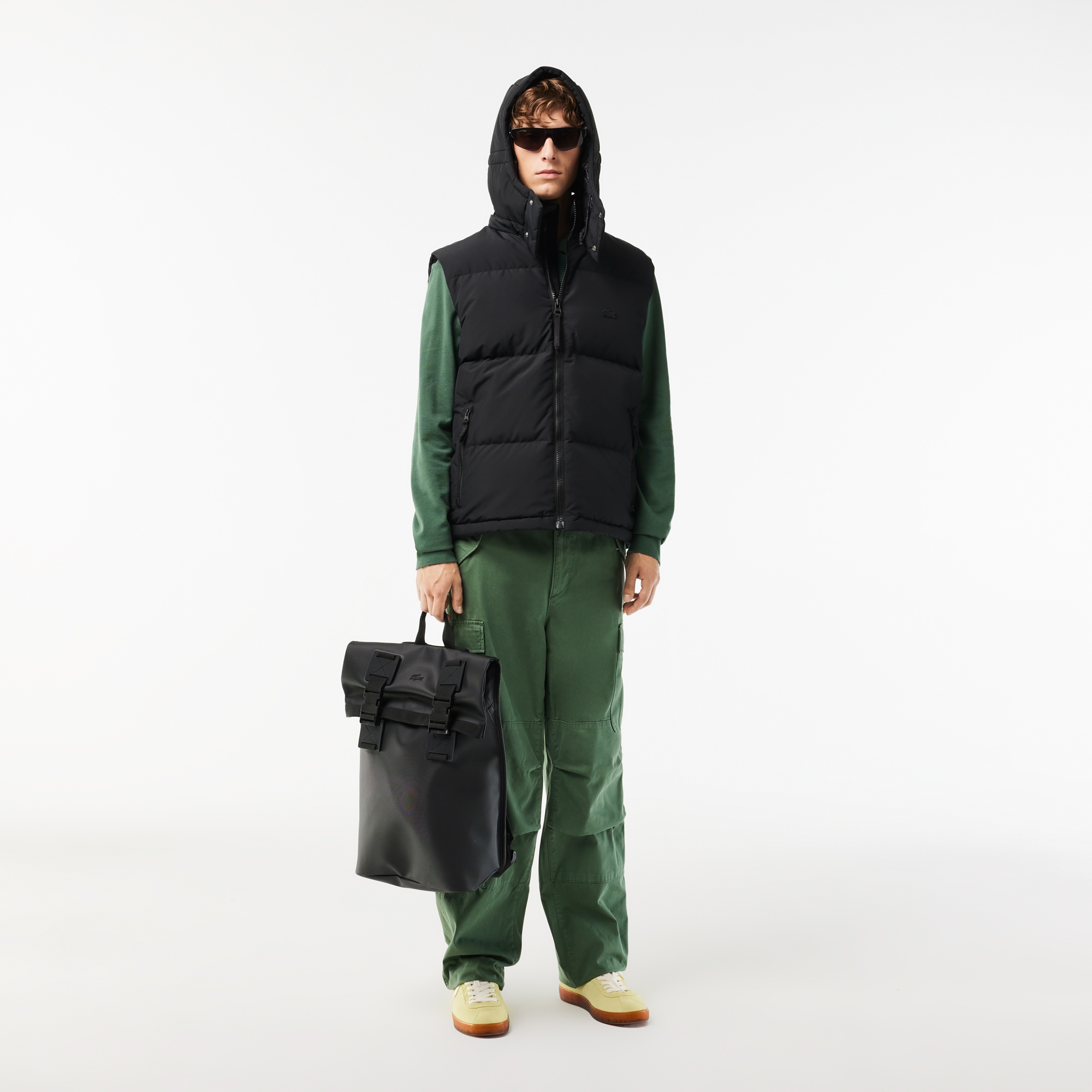 Lacoste Erkek Kapitone Siyah Yelek