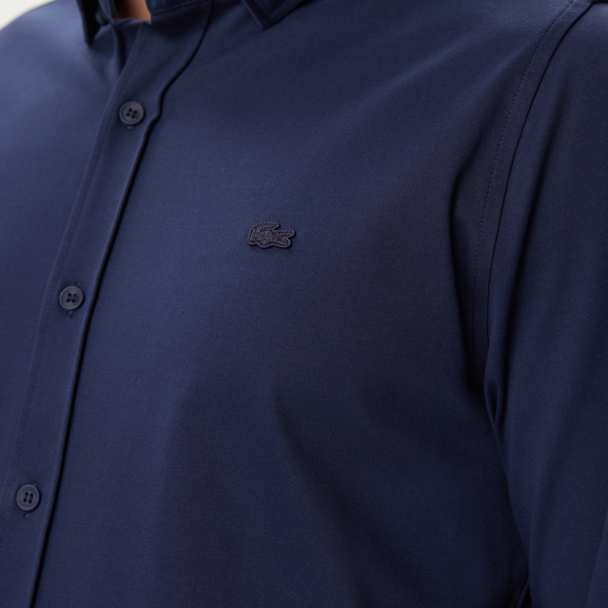 Lacoste Erkek Slim Fit Lacivert Gömlek