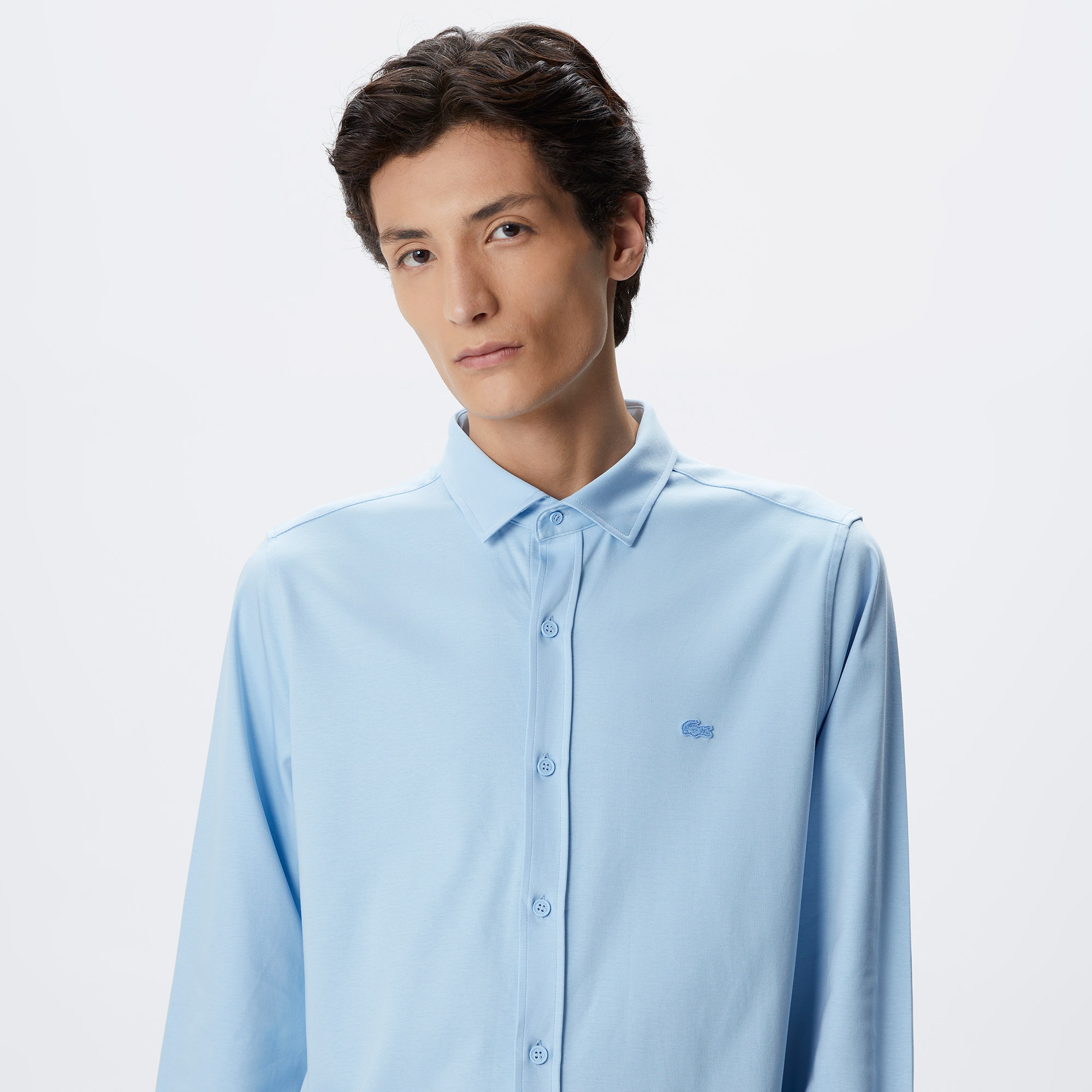 Lacoste Erkek Slim Fit Açık Mavi Gömlek