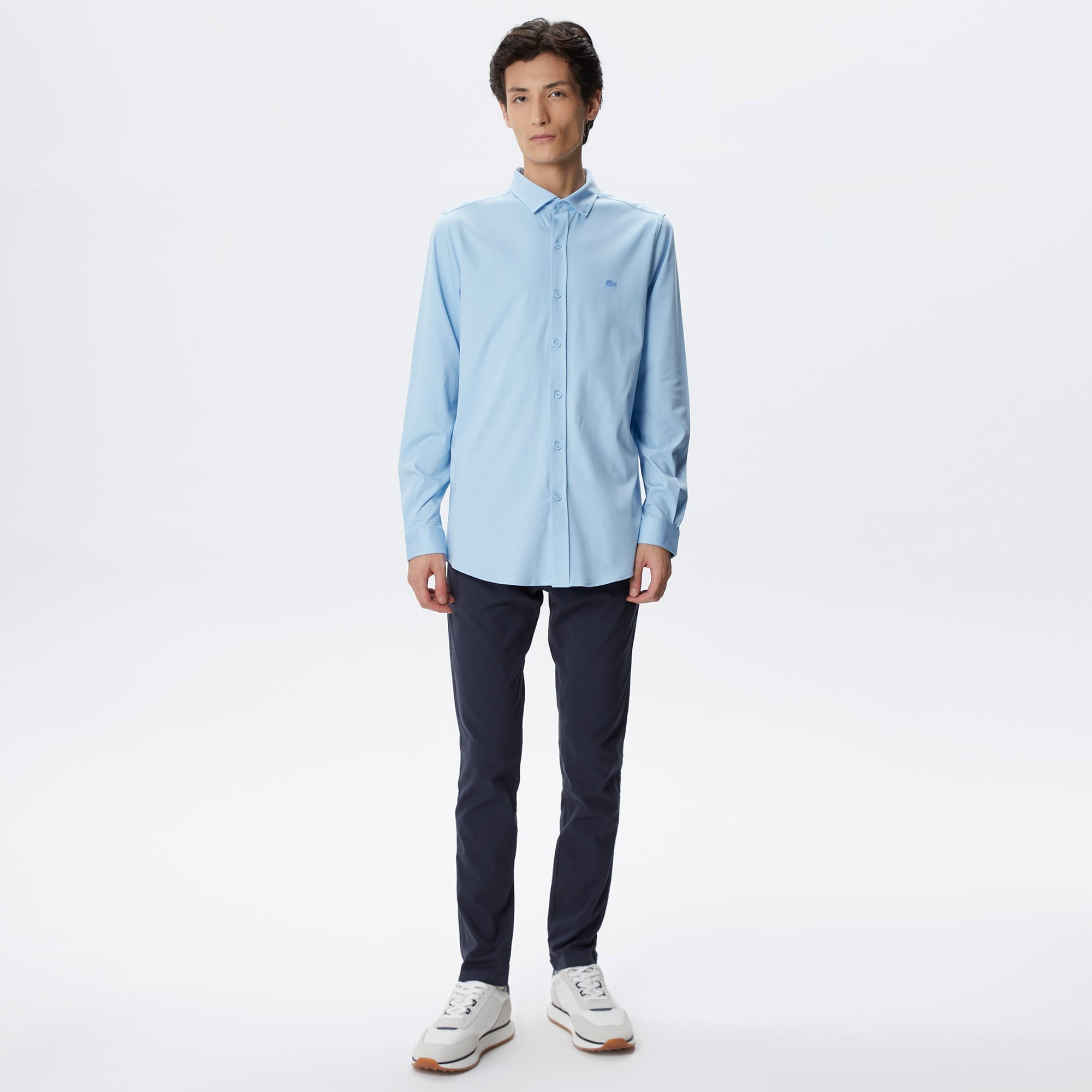 Lacoste Erkek Slim Fit Açık Mavi Gömlek