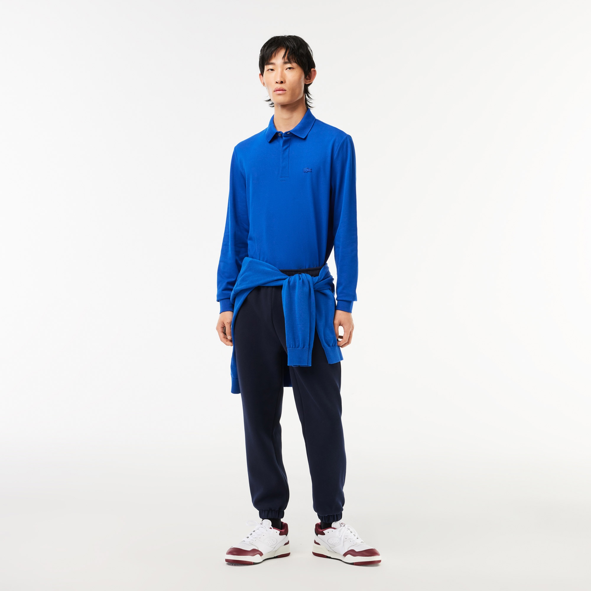 Lacoste Erkek Regular Fit Uzun Kollu Mavi Paris Polo