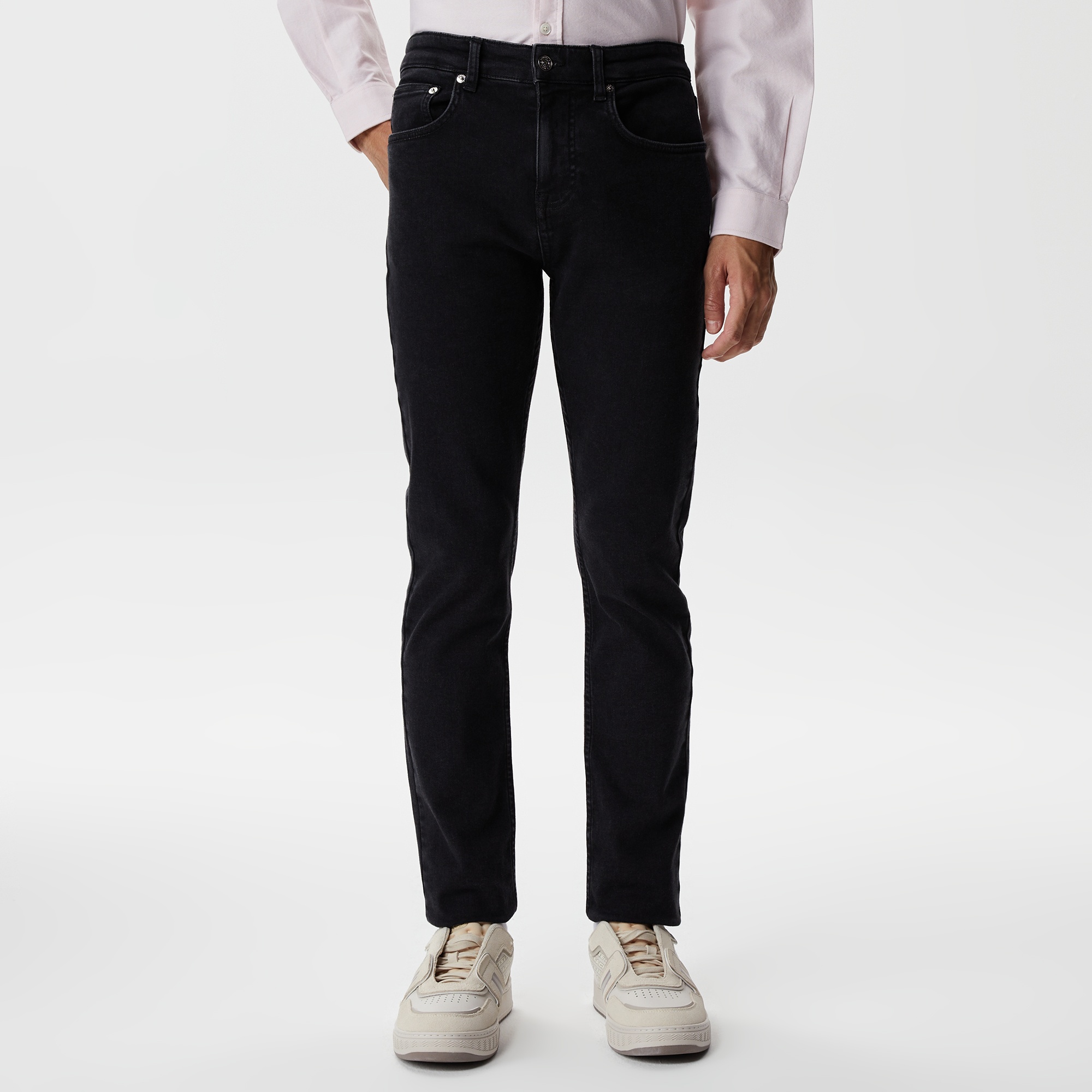 Lacoste Erkek Slim Fit Denim Koyu Gri Pantolon