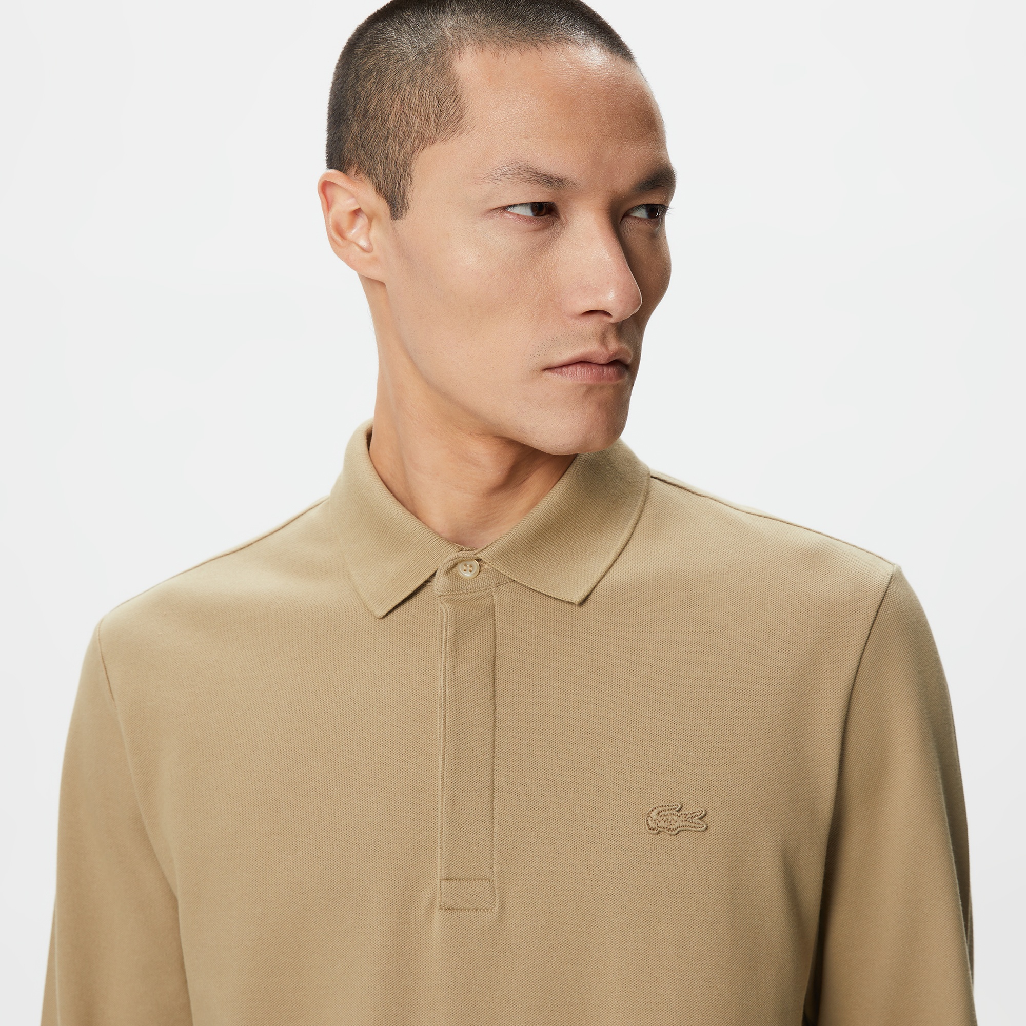 Lacoste Erkek Regular Fit Uzun Kollu Kahverengi Paris Polo