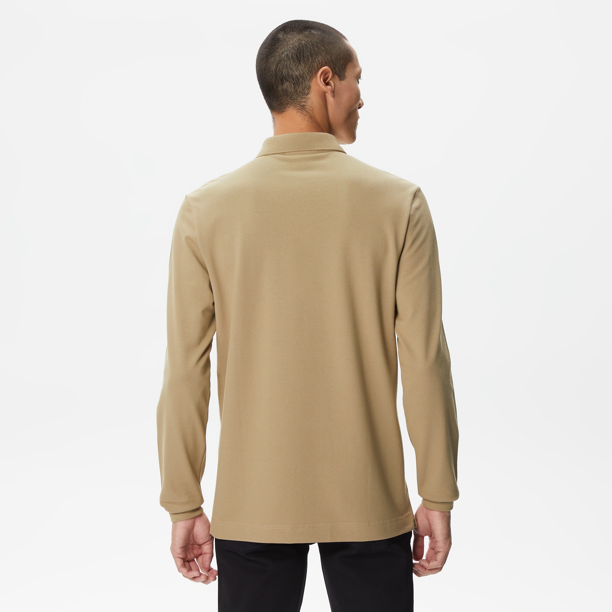 Lacoste Erkek Regular Fit Uzun Kollu Kahverengi Paris Polo
