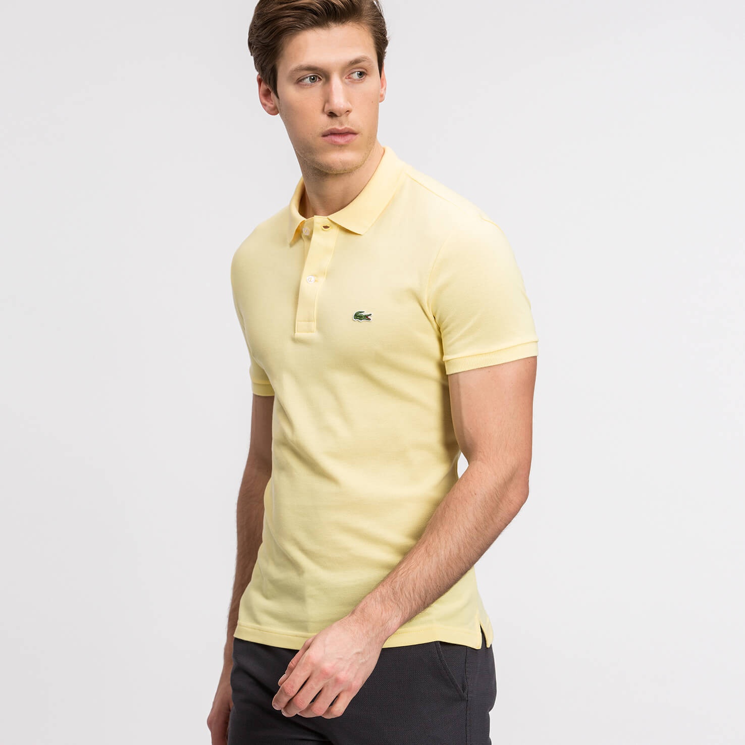 Lacoste Erkek Slim Fit L.12.12 Sarı Polo
