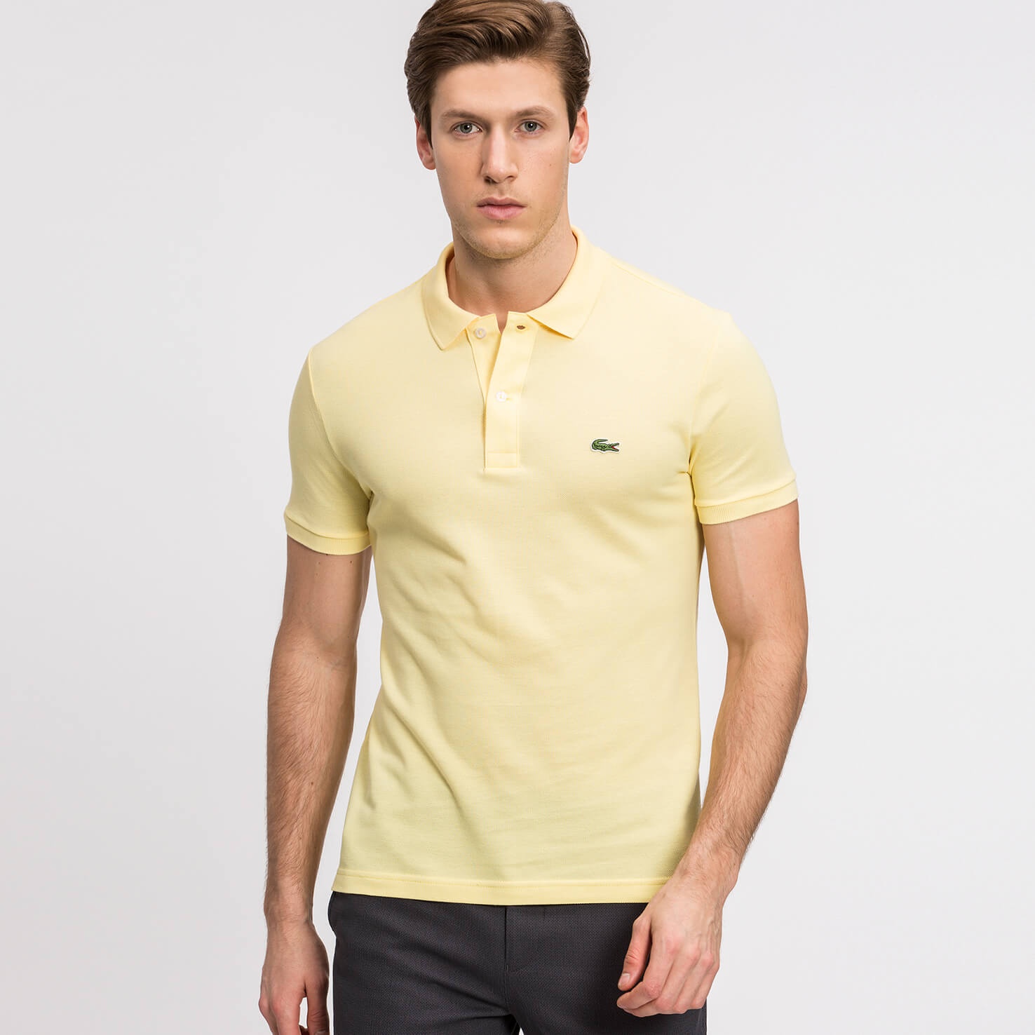 Lacoste Erkek Slim Fit L.12.12 Sarı Polo