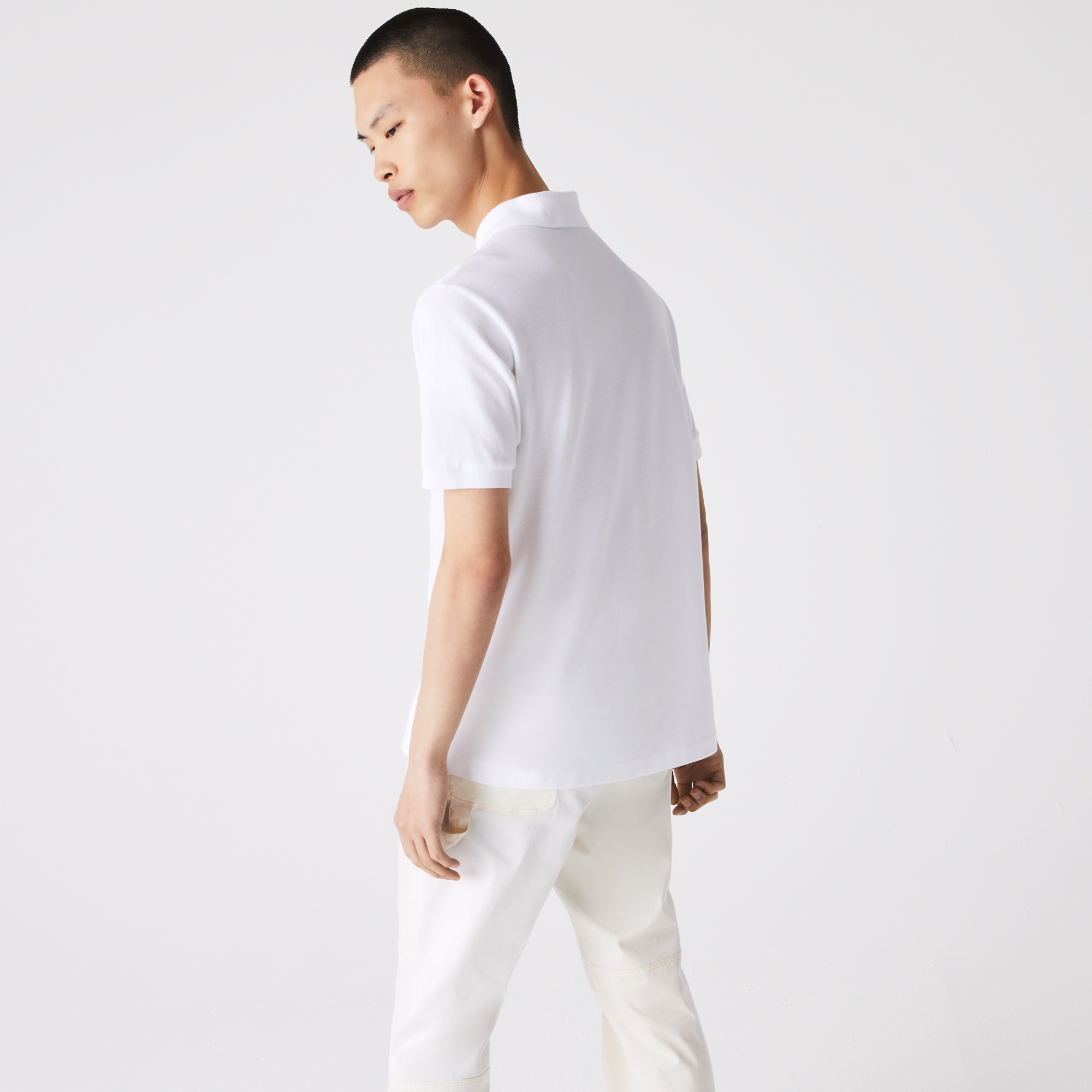 L.12.12 Erkek Classic Fit Beyaz Polo