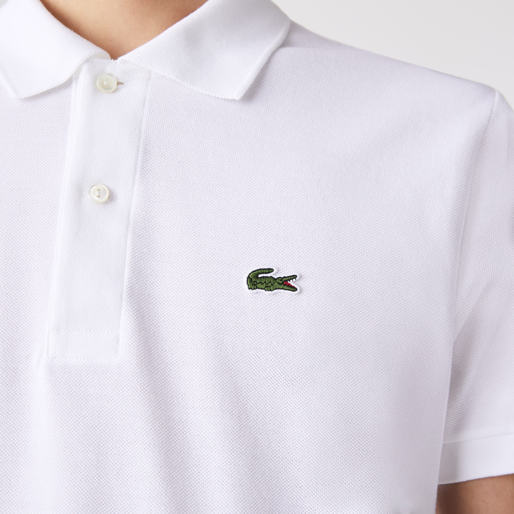 L.12.12 Erkek Classic Fit Beyaz Polo