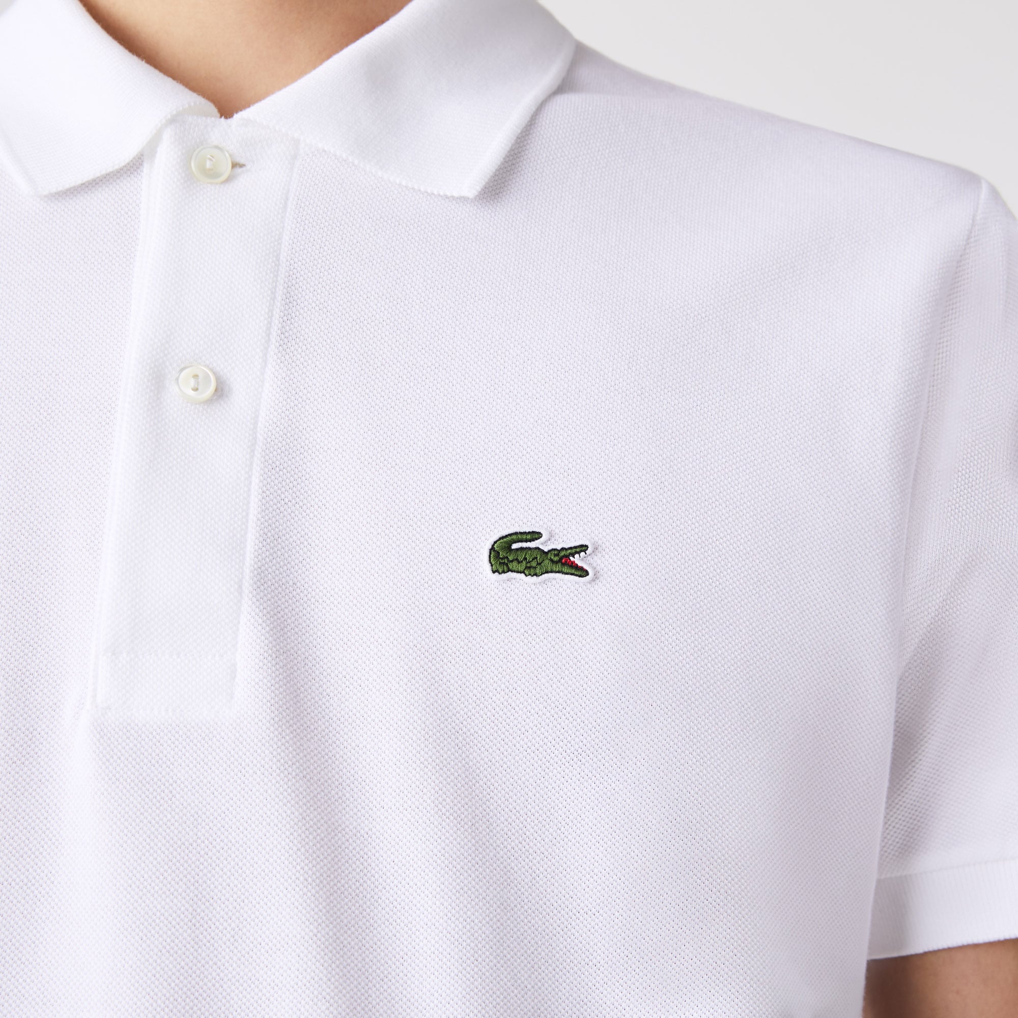 L.12.12 Erkek Classic Fit Beyaz Polo