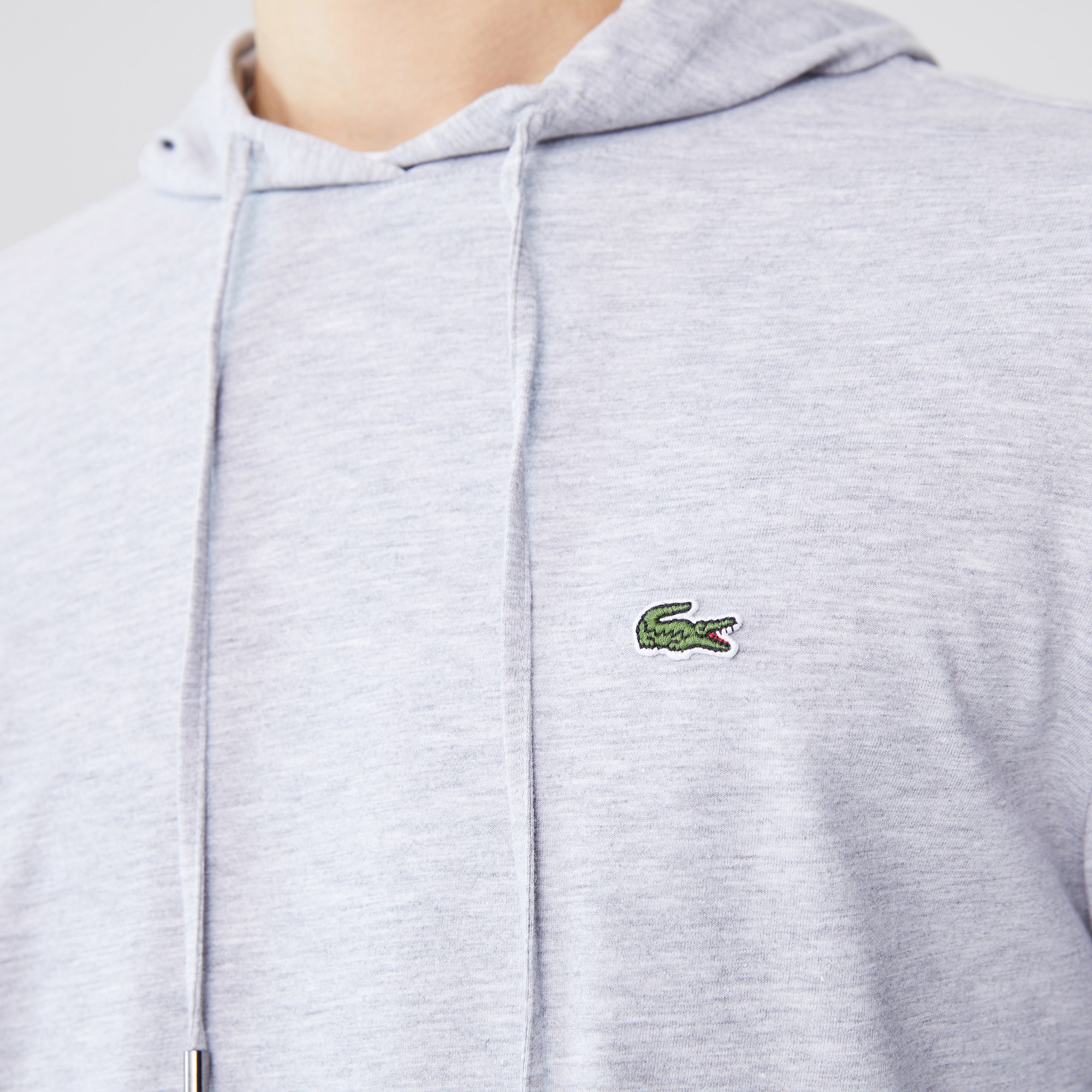 Lacoste Erkek Regular Fit Kapüşonlu Gri Sweatshirt