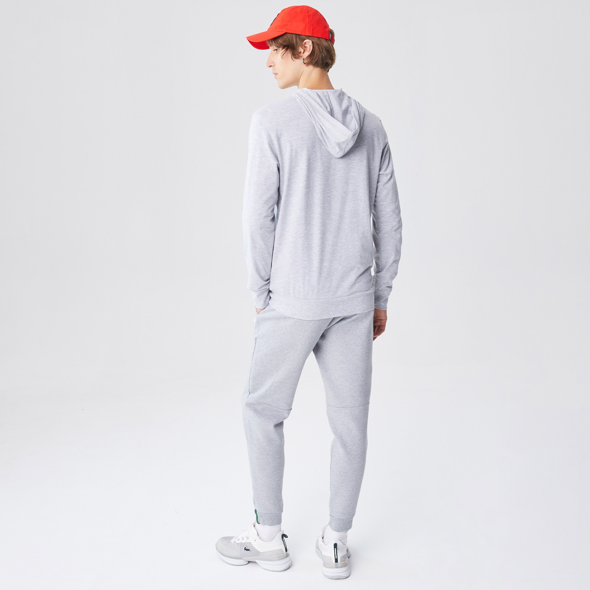 Lacoste Erkek Regular Fit Kapüşonlu Gri Sweatshirt