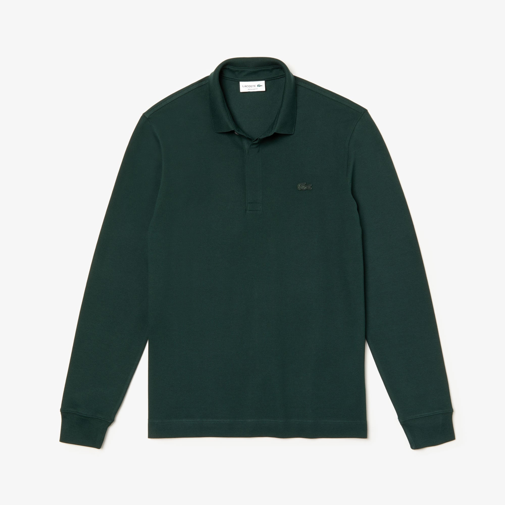 Erkek Regular Fit Uzun Kollu Yeşil Paris Polo