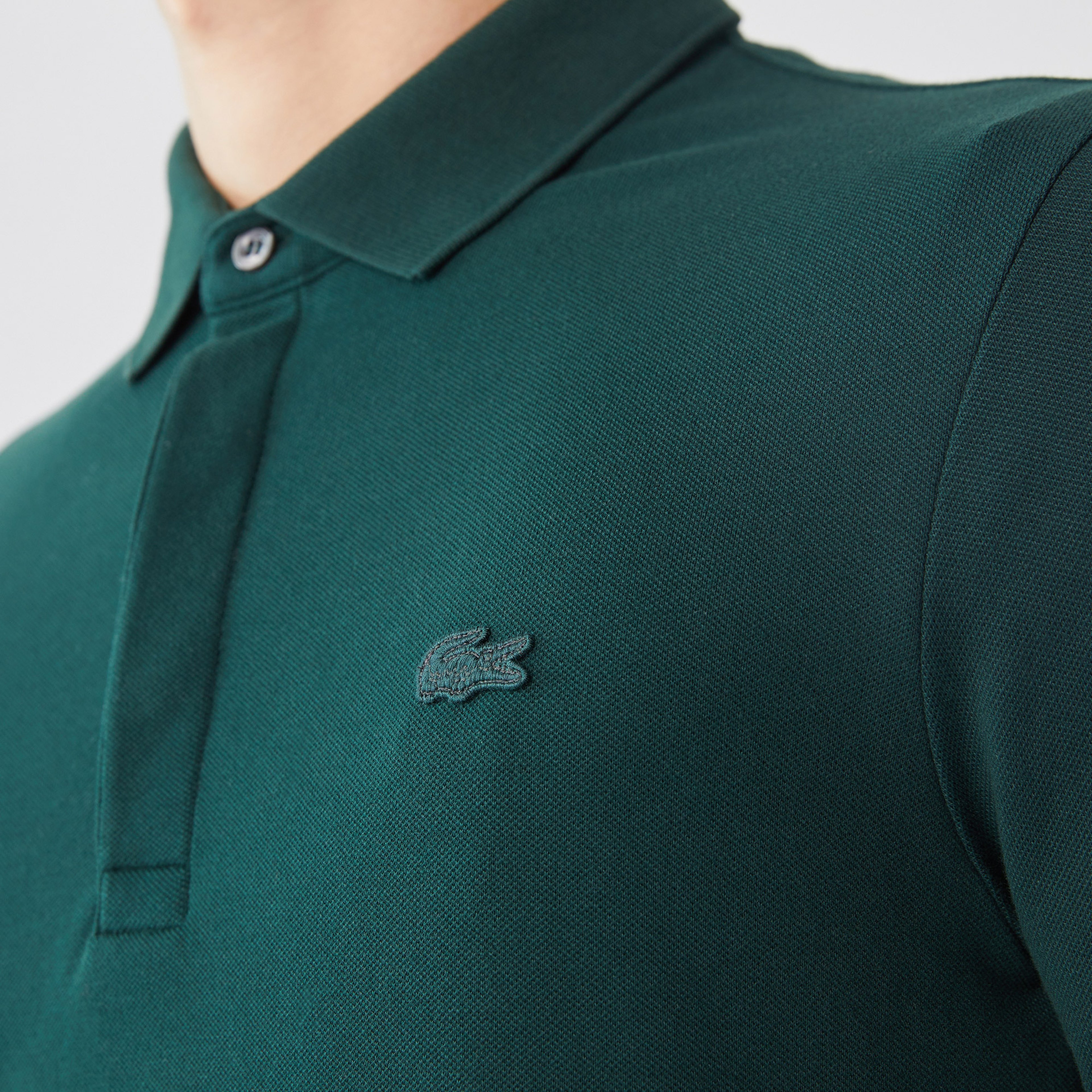 Erkek Regular Fit Uzun Kollu Yeşil Paris Polo Erkek Regular Fit Uzun Kollu Yeşil Paris Polo