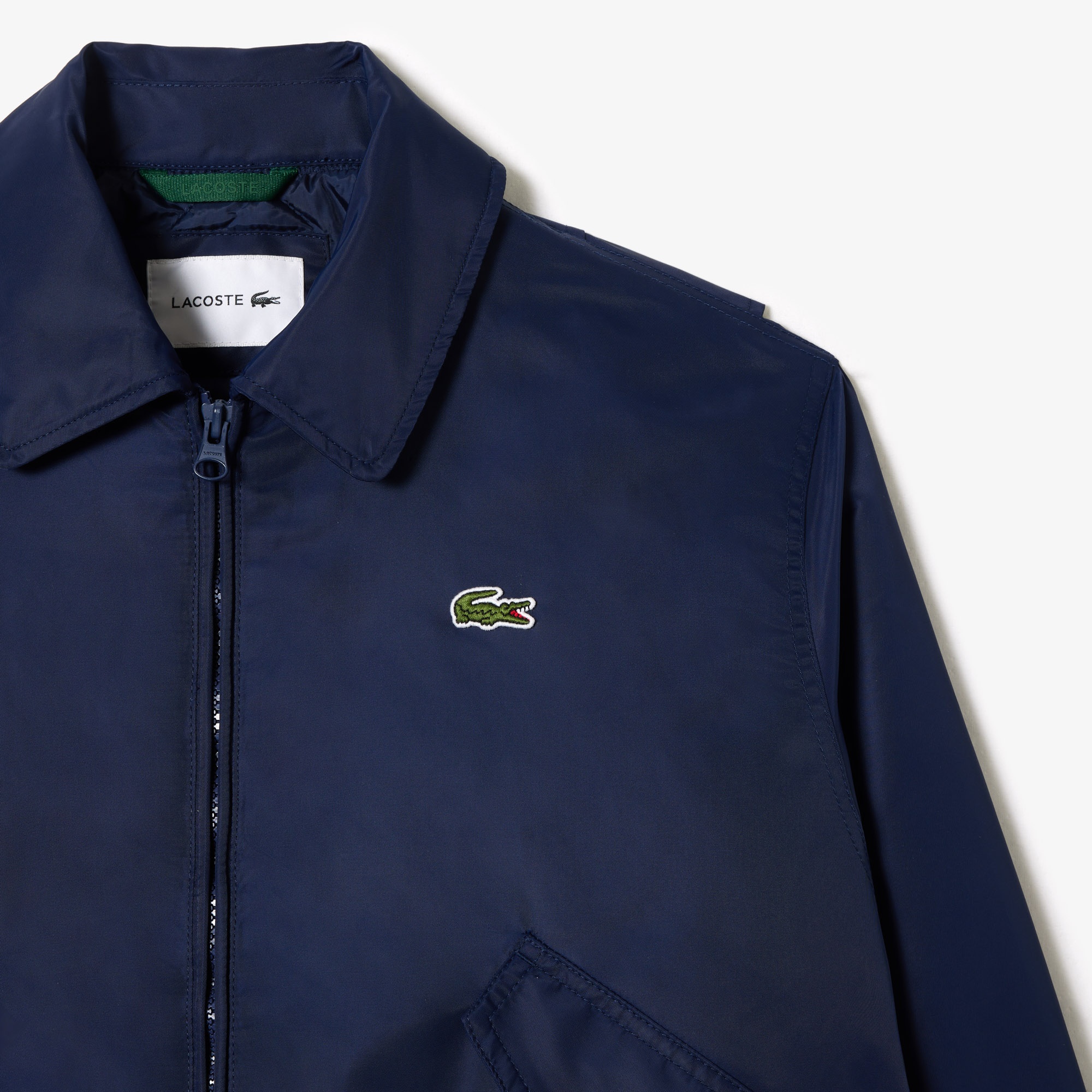 Lacoste Kadın Polo Yaka Lacivert Bomber Ceket
