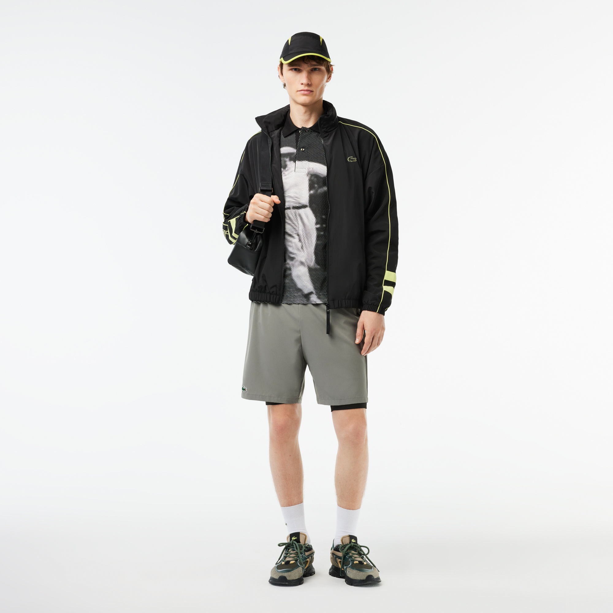 Lacoste Erkek Monogram Siyah Postacı Çantası