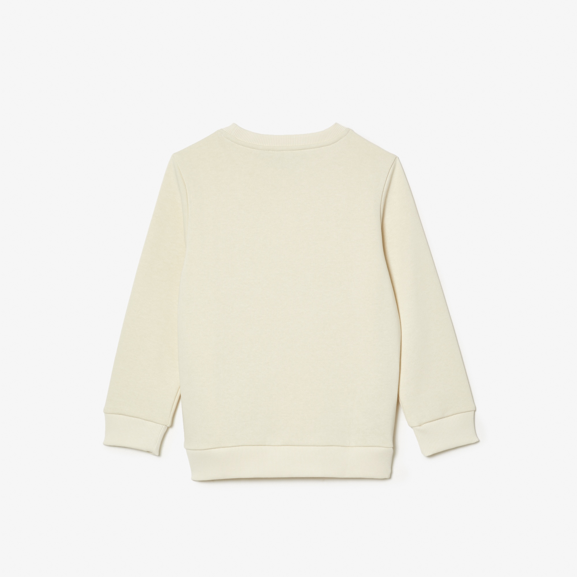 Lacoste Çocuk Bisiklet Yaka Desenli Beyaz Sweatshirt